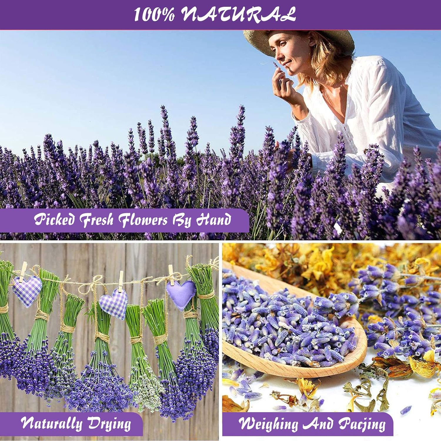 16 Bags Dried Flowers,100% Natural Dried Flowers Herbs Kit for Soap Making, DIY Candle Making,Bath - Include Rose Petals,Lavender,Don't Forget Me,Lilium,Jasmine,Rosebudsand More - Image 2