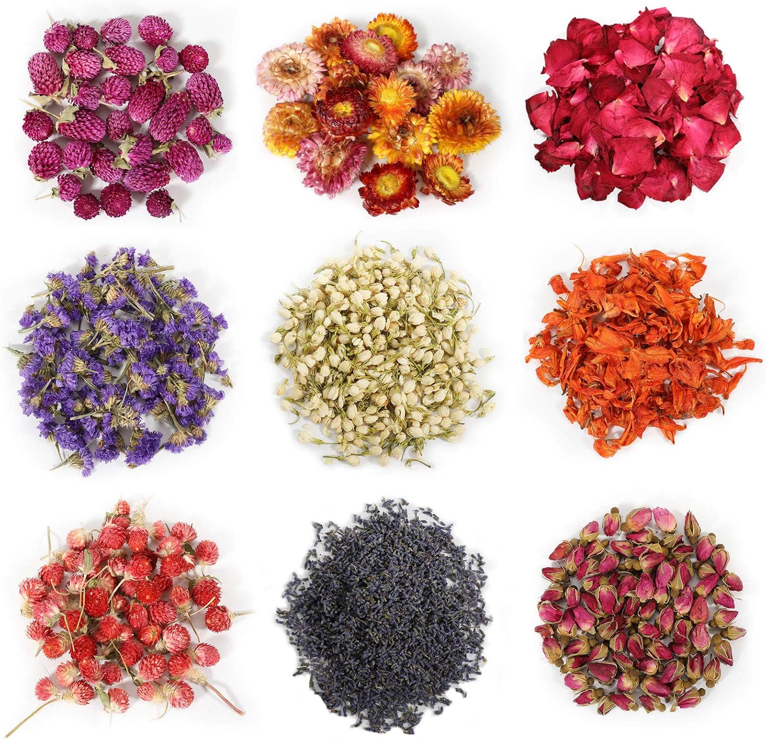 16 Bags Dried Flowers,100% Natural Dried Flowers Herbs Kit for Soap Making, DIY Candle Making,Bath - Include Rose Petals,Lavender,Don't Forget Me,Lilium,Jasmine,Rosebudsand More - Image 9