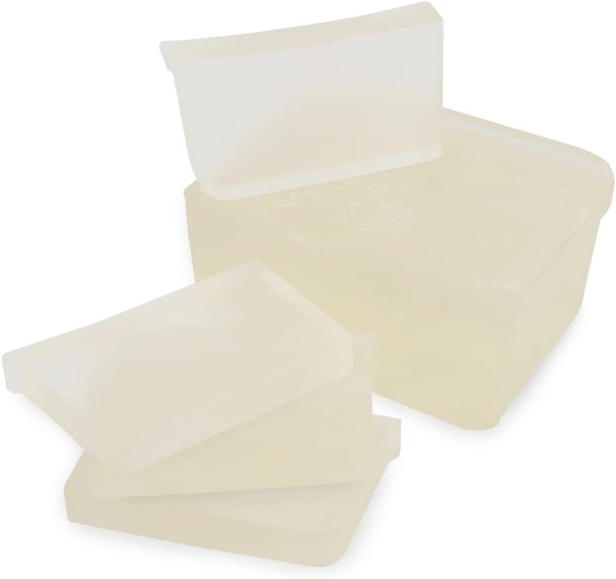 Primal Elements Clear Soap Base - Moisturizing Melt and Pour Glycerin Soap Base for Crafting and Soap Making, Easy to Cut, Unscented - 2 Pound