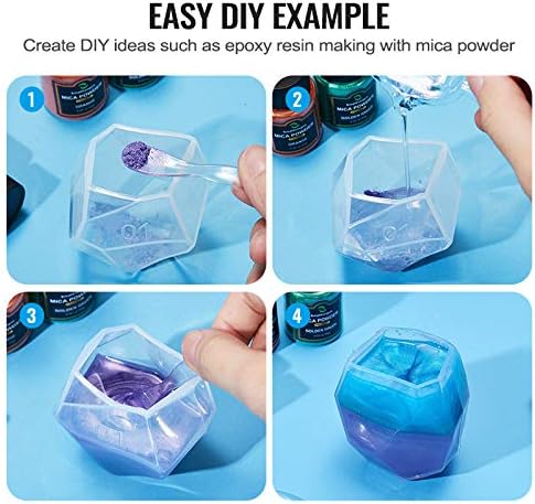 Smalltongue Mica Powder for Epoxy Resin, 36 Colors, 0.35 oz(10g) Bottles Mica Glitter, Pigment for Lip Gloss, Soap Making, Bath Bomb, Art Crafts, Resin Dye, Nails - Image 3