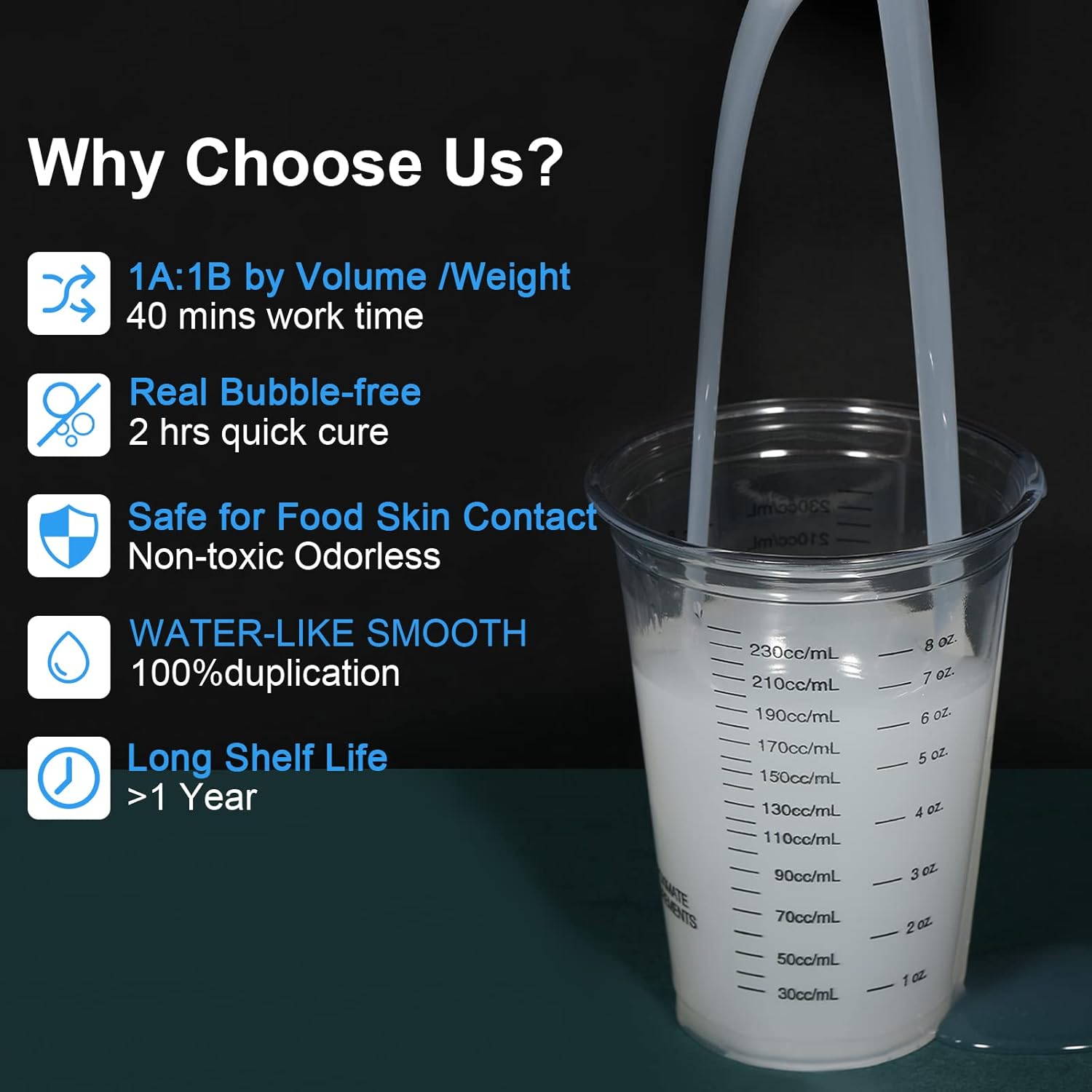 CHANGTIKEJI Silicone Mold Making Kit, 84oz 10A Elastic Liquid Silica Gel for Casting Resin molds and Candle & Soap Mold,Fast Cure Translucent Platinum Silicone Rubber