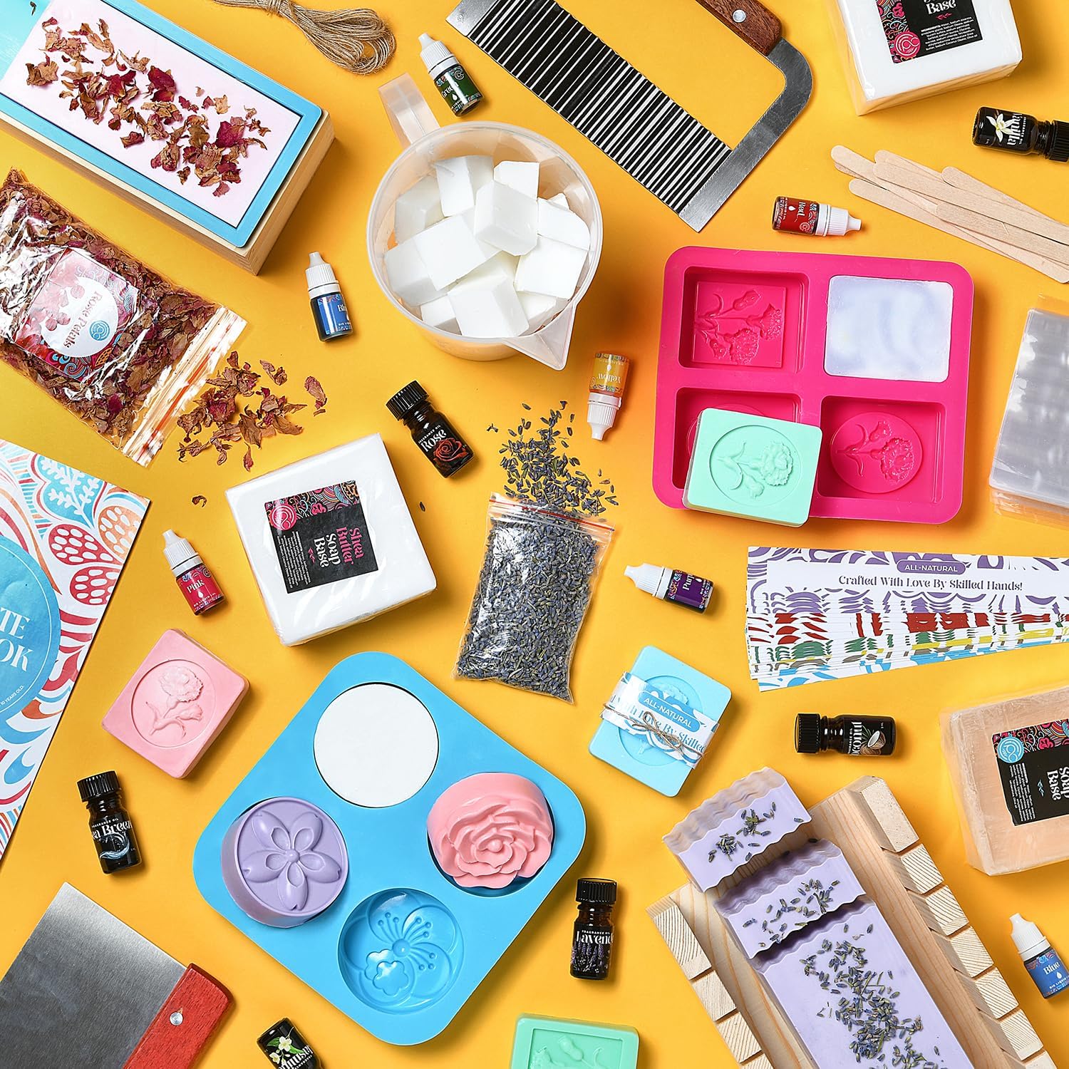 Soap Making Kit with Melt & Pour Base, Cutting Box, Molds, Fragrances - for Adults & Kids by Prime Creations. - Image 3