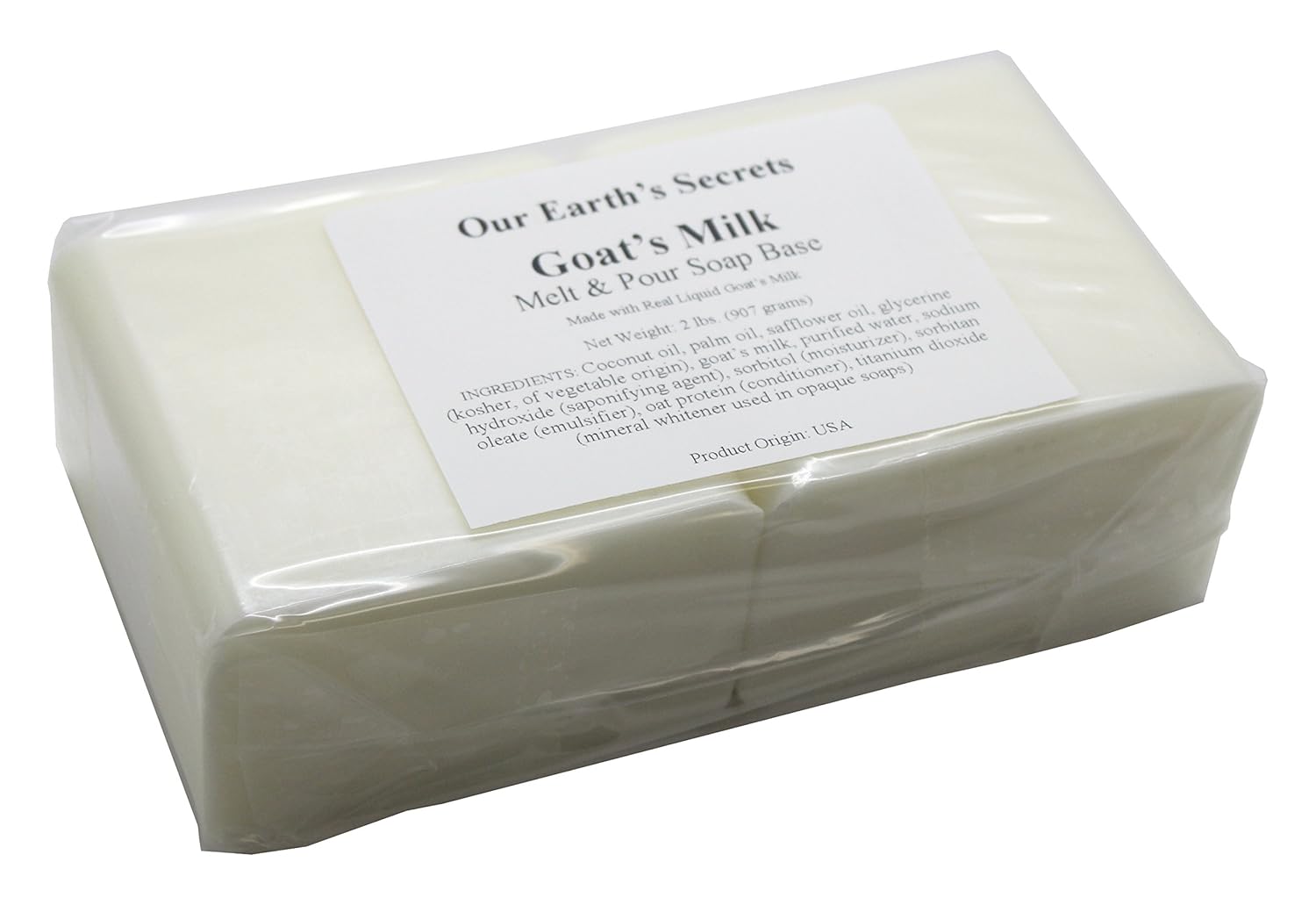 Our Earth's Secrets Goats Milk - 2 Lbs Melt and Pour Soap Base
