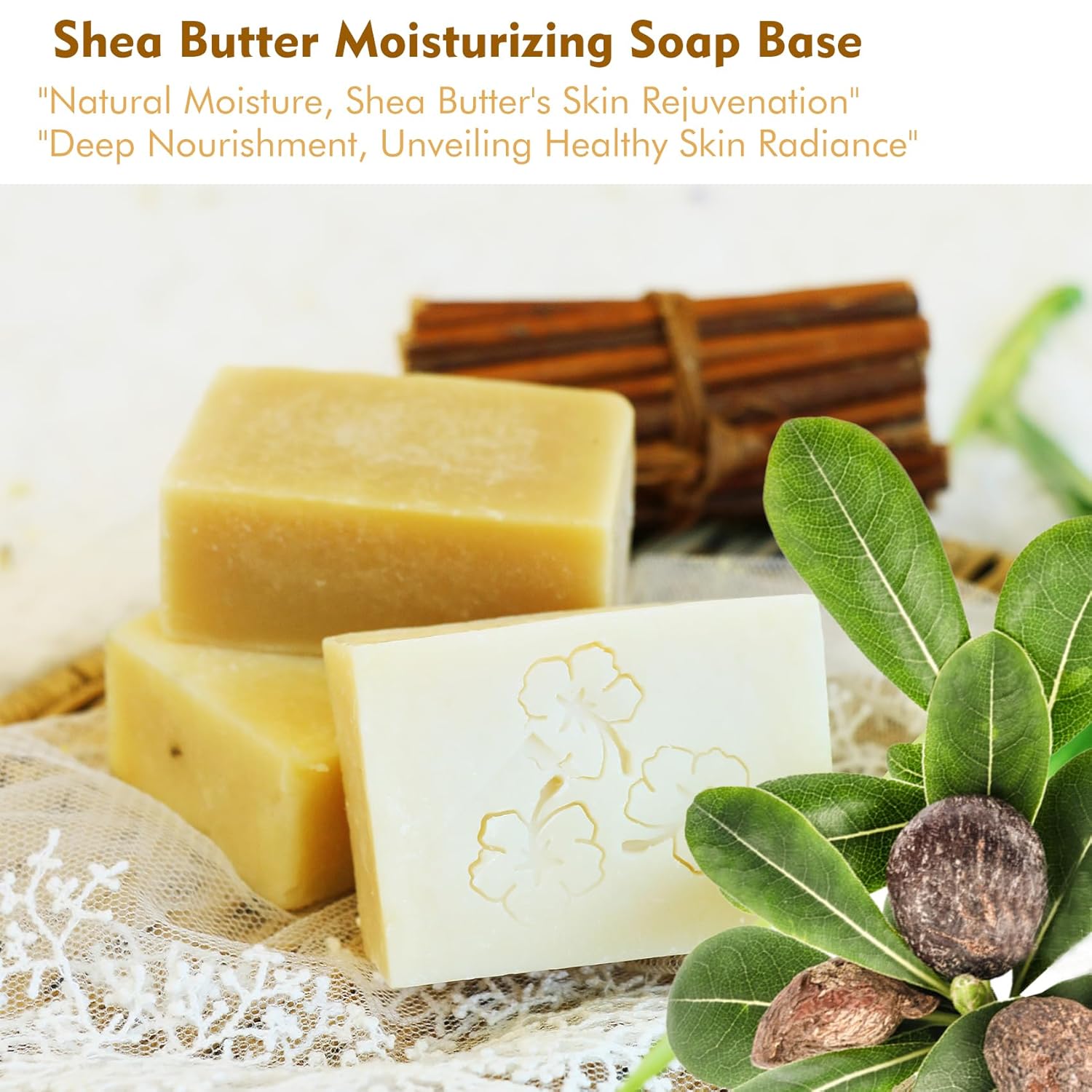 EDSRDRUS 2lb Scent Soap Base DIY Handmade with Shea Butter & Coconut Oil, Moisturizing Melt and Pour Soap Base