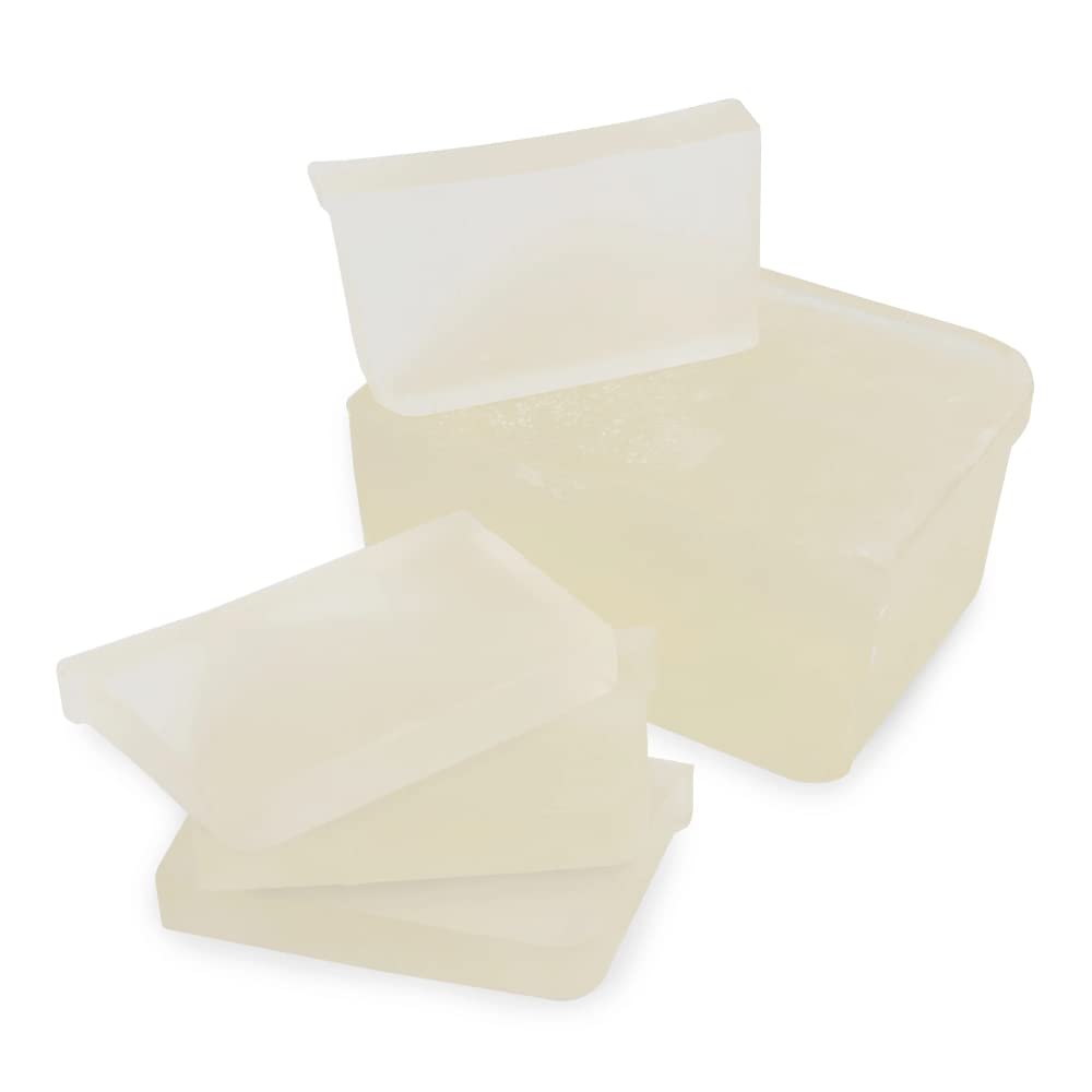 Primal Elements Clear Soap Base - Moisturizing Melt and Pour Glycerin Base for Crafting, Easy to Cut, Unscented - 10 Pound