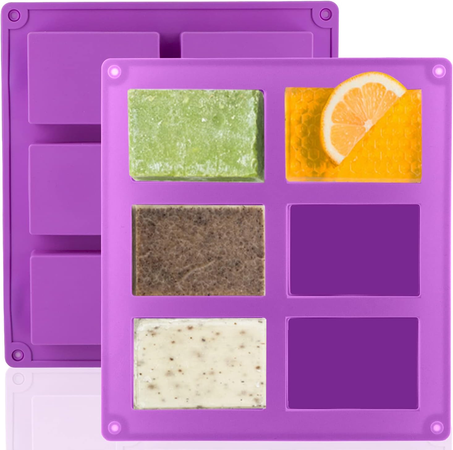 LERYKIN Rectangular Soap Mold Kit with Cutter- 42oz Flexible Silicone Loaf Soap Mold with Wood Box, Stainless Steel Wavy & Straight Scraper for Homemade Craft Soap Making Supplies - Image 9