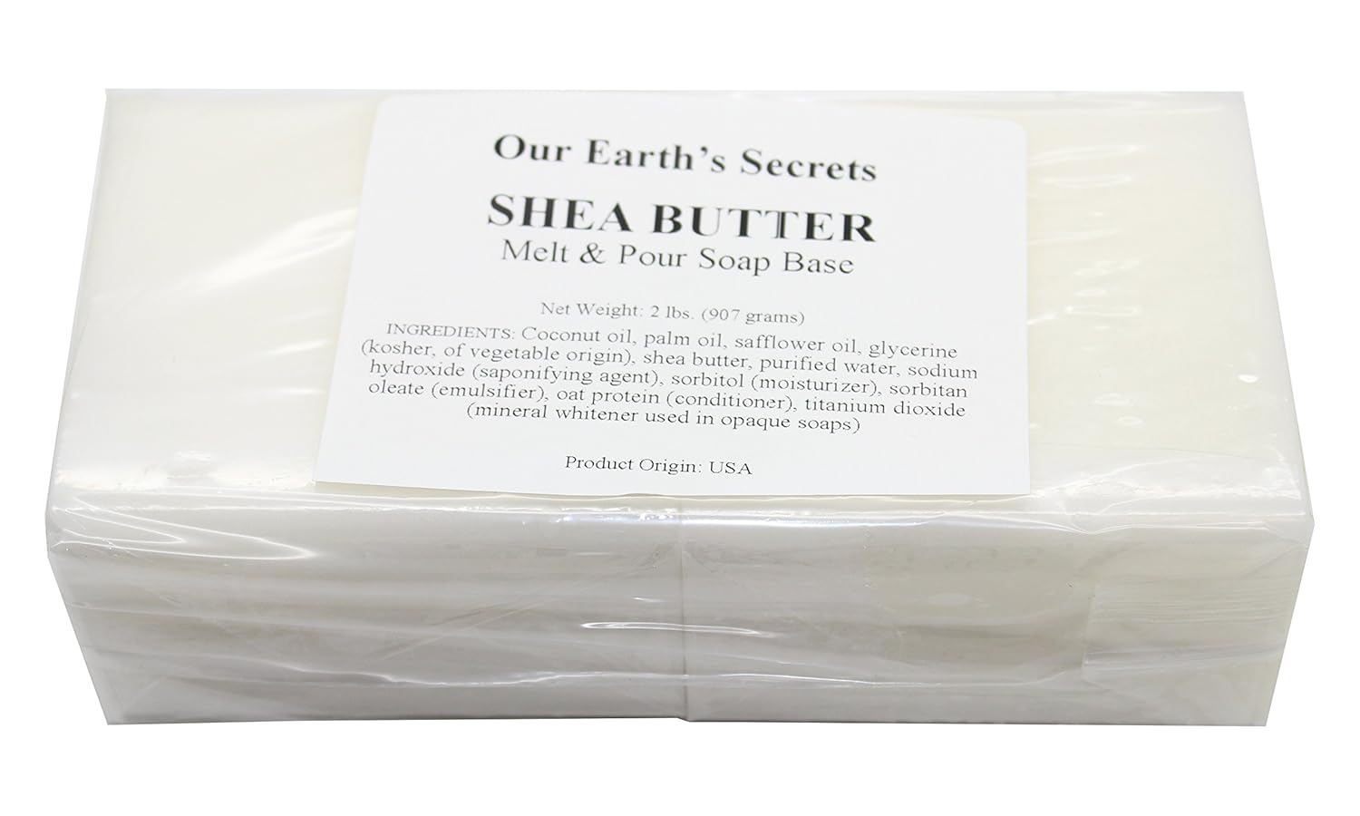 Our Earth's Secrets Shea Butter - 2 Pound Melt and Pour Soap Base