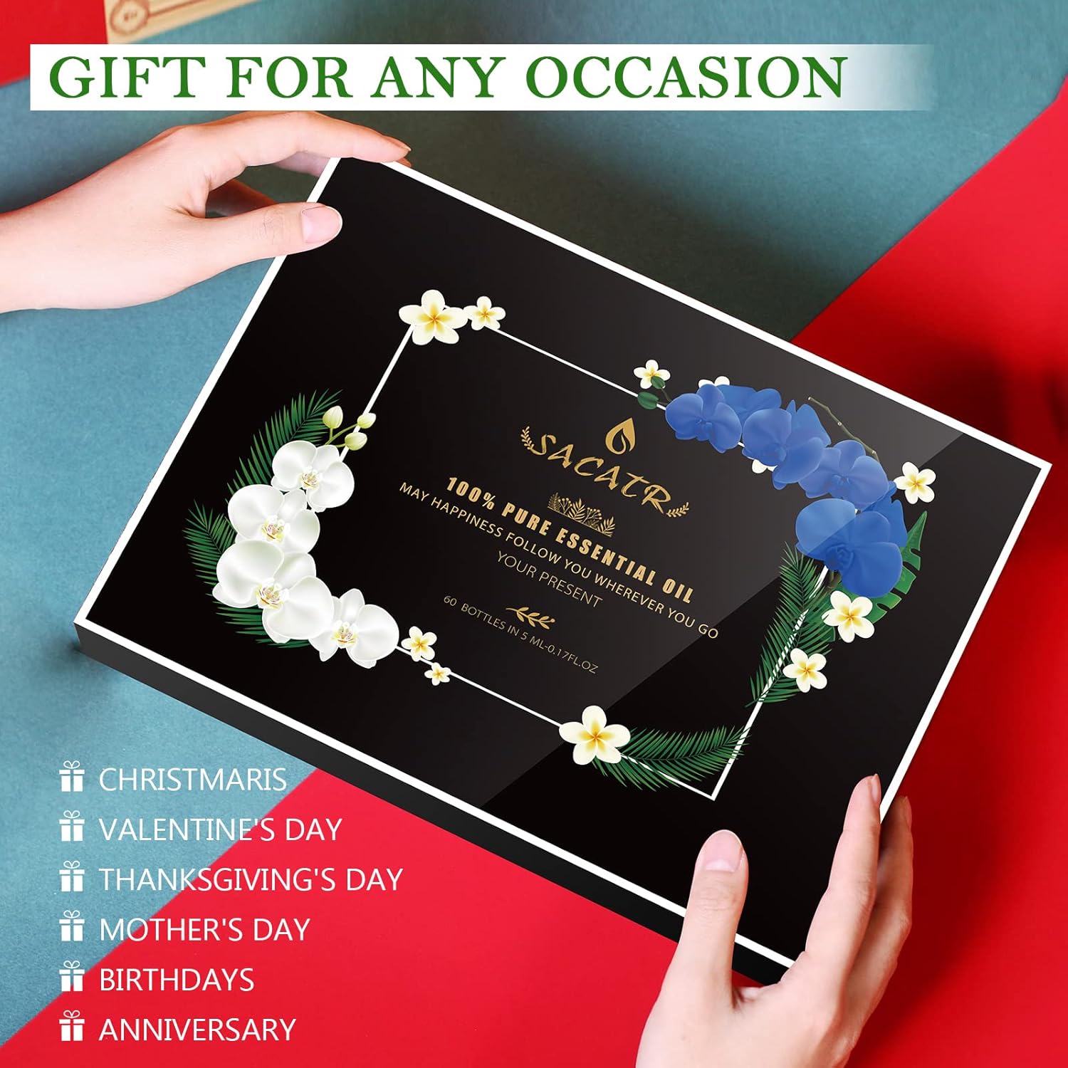 SACATR 60 Bottles Premium Essential Oils Set - Natural Essential Oils for Diffuser, Humidifier, Candle and Soap Making(60x5 ML) - Image 4