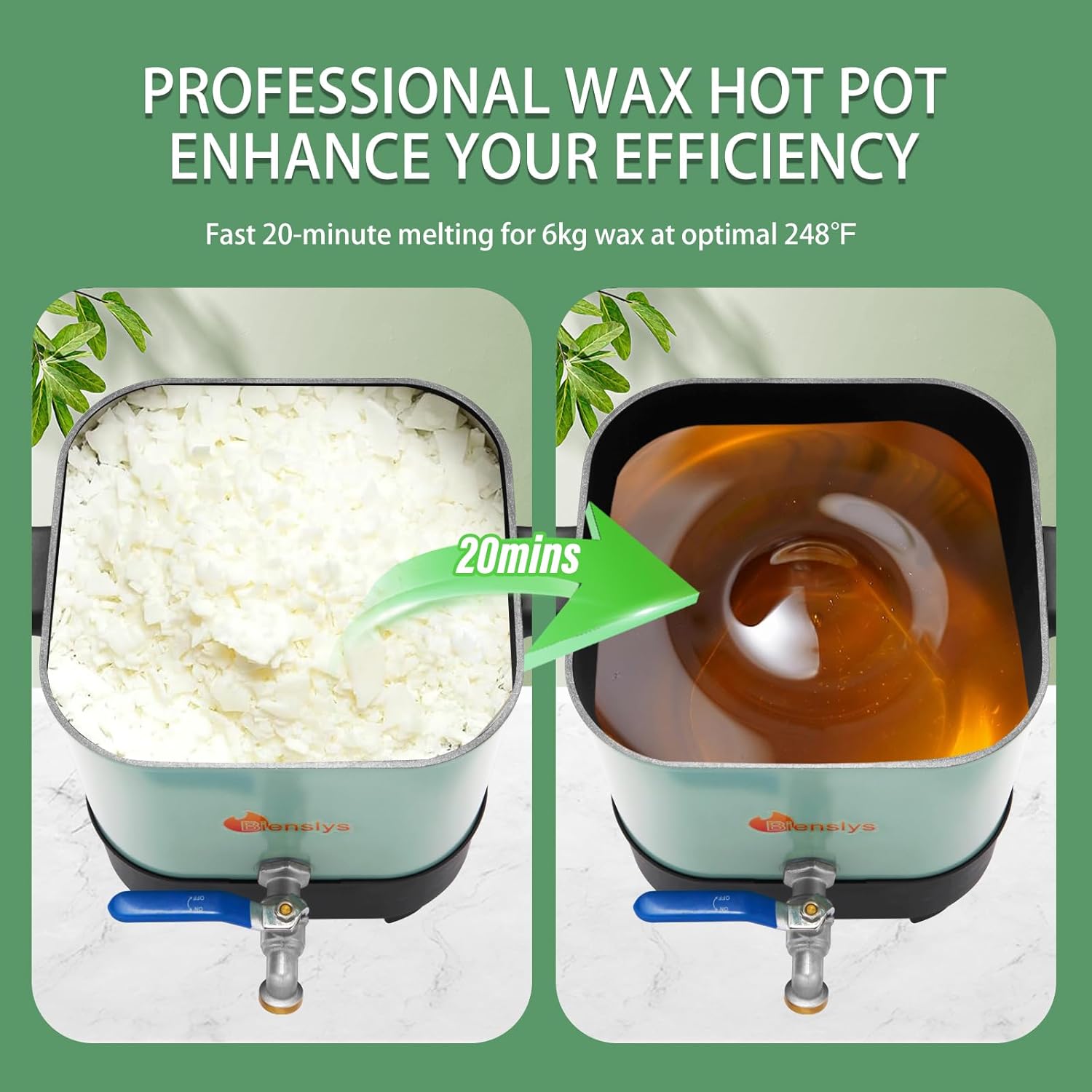 Electric Wax Melter Pot for Candle&Soap Making-Large 7Qts Capacity, Digital Temperature Panel with Spout, Non-Stick, V Bottom for Easy Pour&Clean - Image 4