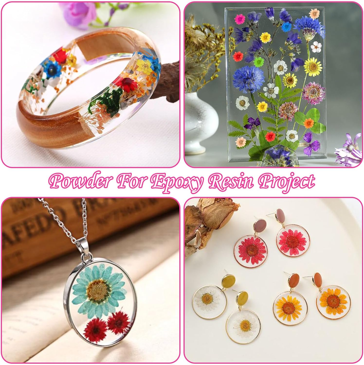 300 PCS Small Dried Flowers for Crafts - Mini Dried Flowers for Resin, Tiny Natural Real Dried Pressed Flowers Bulk for DIY Jewelry Earrings Epoxy Molds, Candles Soap Making