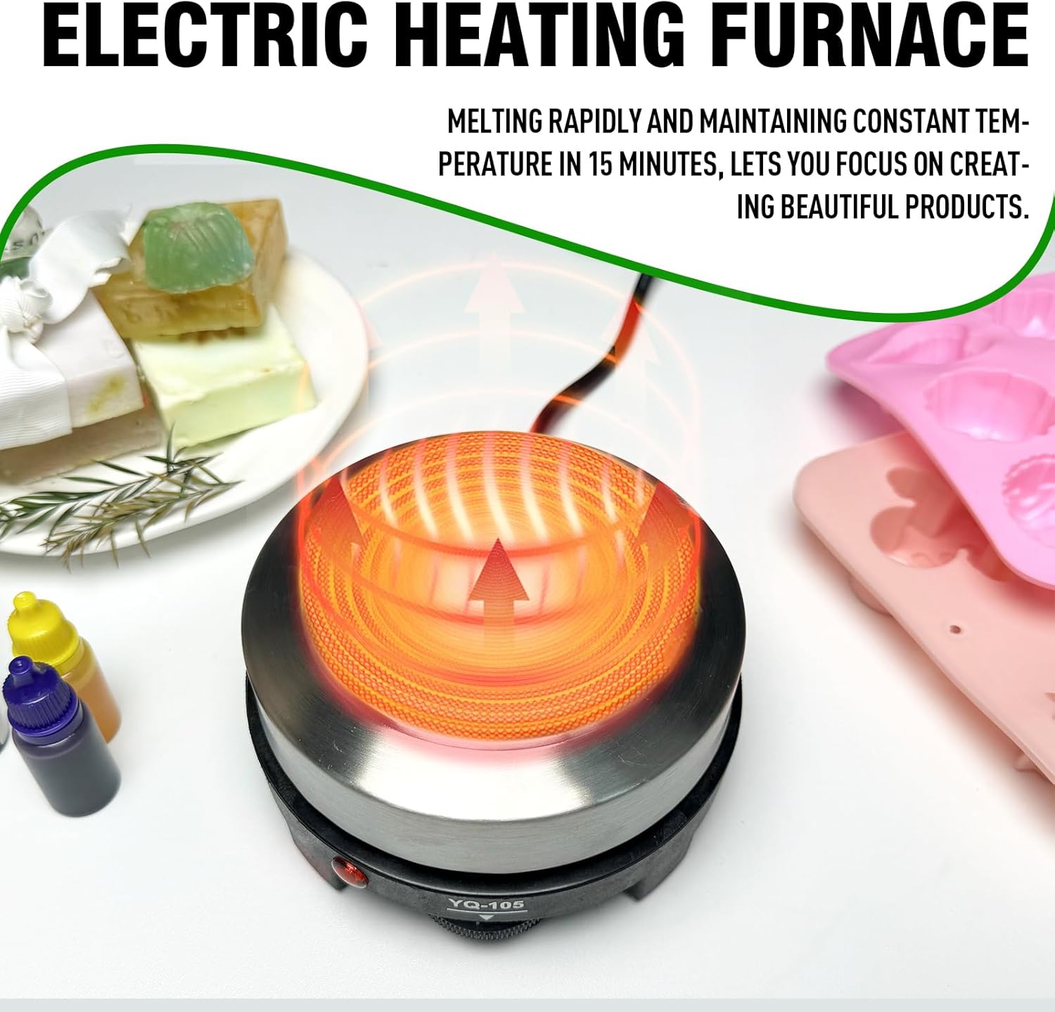 BEAUTI4U Soap Making Kit for Adults - Soap Making Supplies Heating Furnace - DIY Soap Making Kit for Adults Electric Furnace