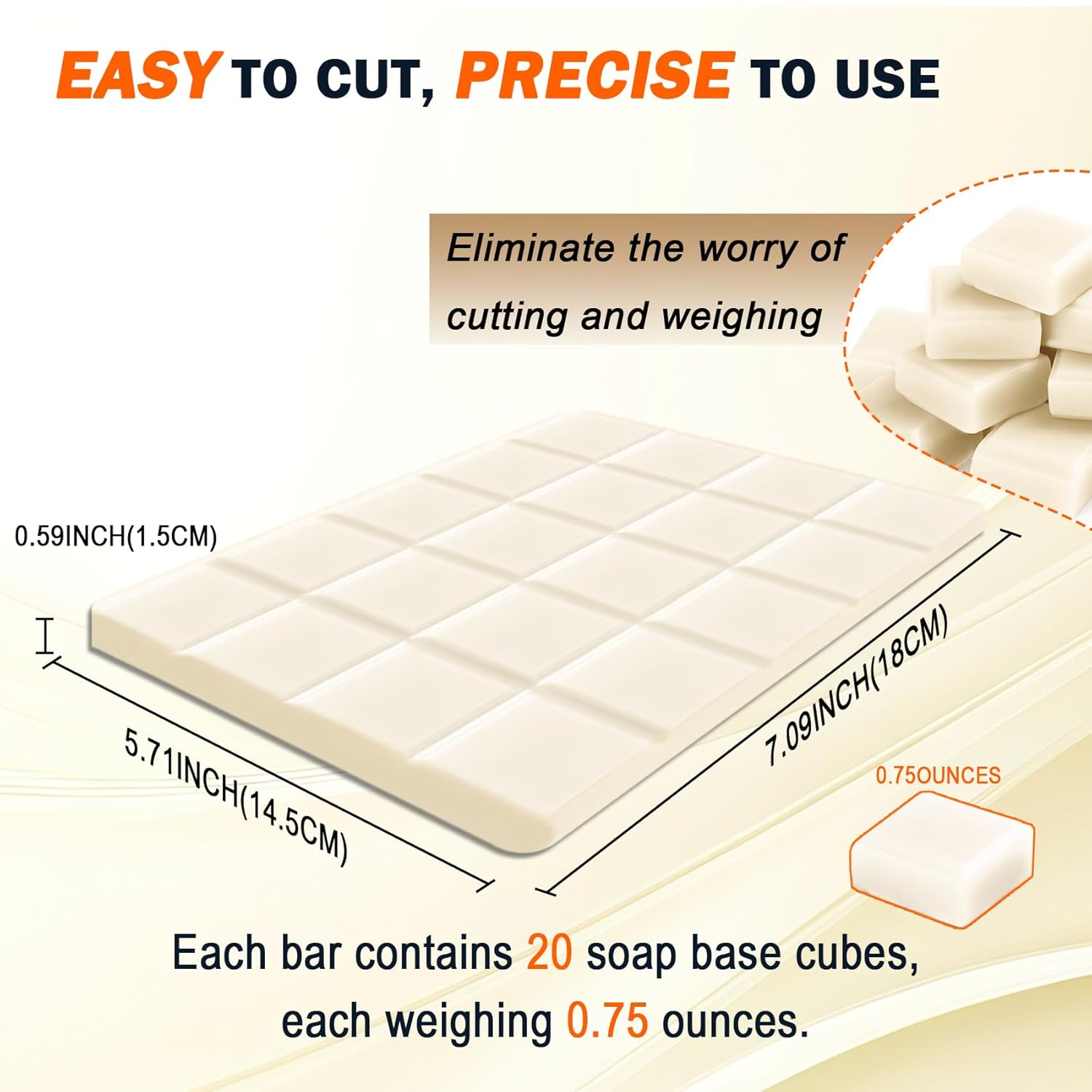 15 Ounces Glycerin Soap Base - Scented Melt and Pour Soap Base for DIY Crafting, Easy to Cut, Vegan and Natural, Moisturizing and Gentle on Skin, Perfect for Soap Making Supplies (Oatmeal Milk)