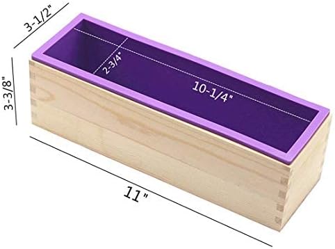 DD-life Flexible Rectangular Soap Silicone Loaf Mold Wood Box for 42oz Soap Making Supplies ¡­