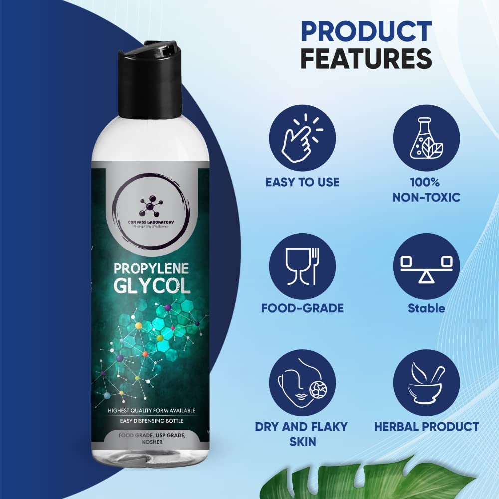 Compass Laboratory Propylene Glycol & Vegetable Glycerin - 500mL Each | USP-Grade, High-Purity Mixing Solutions - Image 2