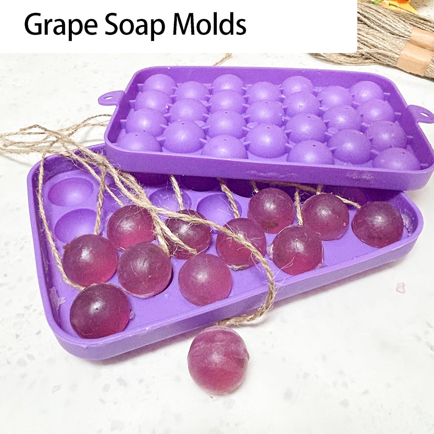Silicone DIY Soap Making Kit Grape Soaps Molds Exquisite Mold for Handmade Soap Making Gift (Without Soaps)