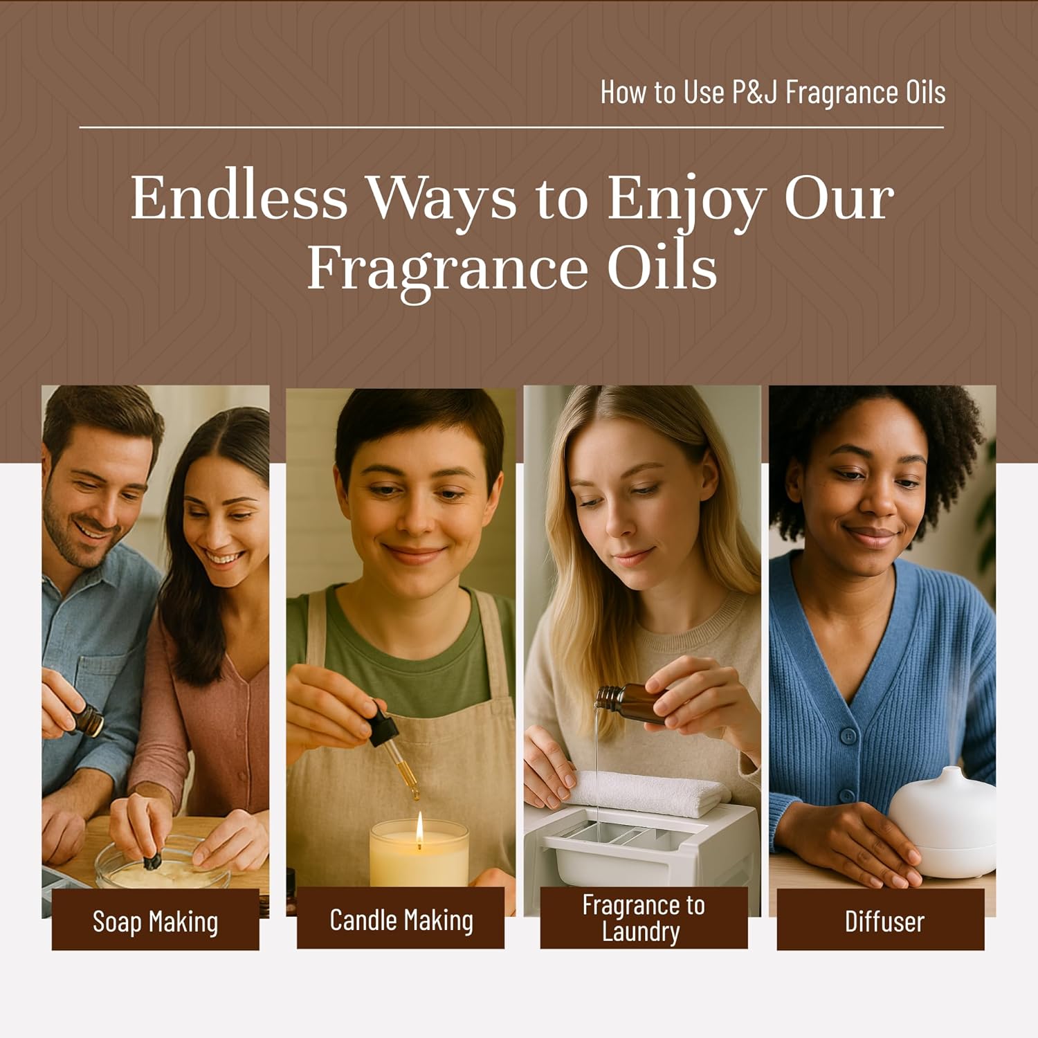 P&J Trading Fragrance Oil Coffee Shop Set | Coffee, Café Mocha, Chai Tea, Hot Chocolate, Blueberry Muffin, French Vanilla Candle Scents for Candle Making, Freshie Scents, Soap Making Supplies - Image 3