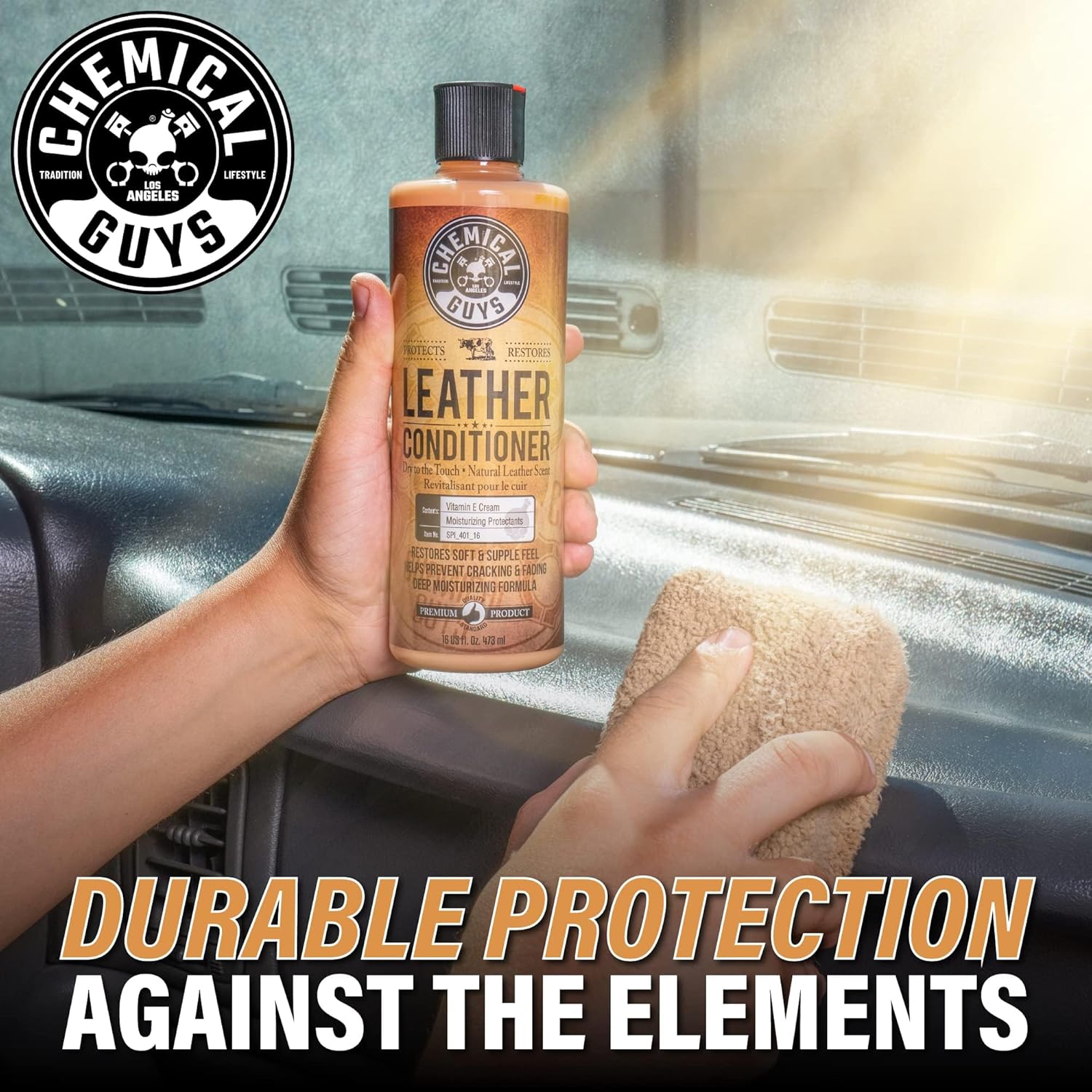 Alternative view of Chemical Guys Leather Cleaner and Conditioner Kit - 2 Bottles (4 oz Each), Car Cleaner and Conditioner, Safely Cleans & Conditions Leather Car Interiors, Furniture, Shoes, Boots, Bags, Apparel & More