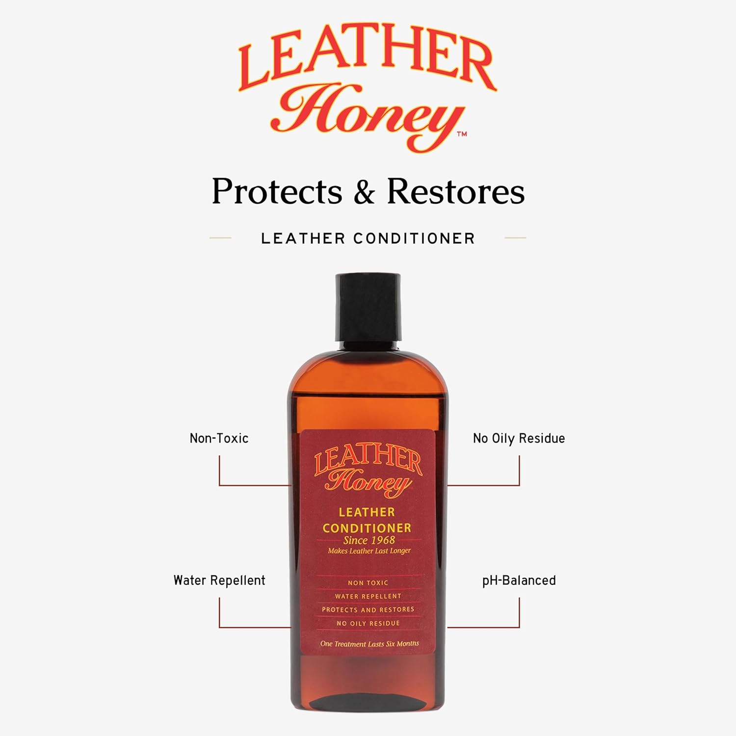 Alternative view of Leather Honey Leather Conditioner, Since 1968. for All Leather Items Including Auto, Furniture, Shoes, Purses and Tack. Non-Toxic and Made in The USA / 8 Fl Oz (Pack of 1)