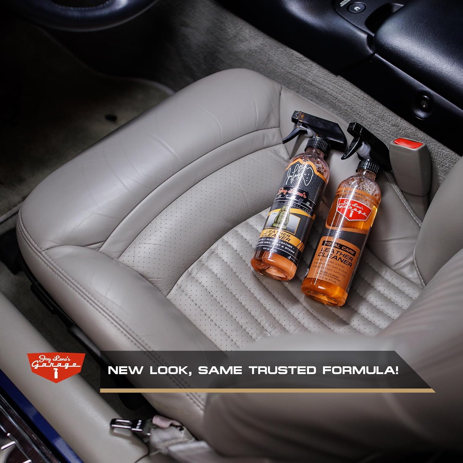 Alternative view of Jay Leno's Garage Leather Cleaner u2013 Deep-Cleaning Leather Seat Cleaner for Car Interior, pH-Balanced Car Refresher That Gently Cleans, Lifts Grime, Refurbish and Restores All Leather Surfaces (16 oz)