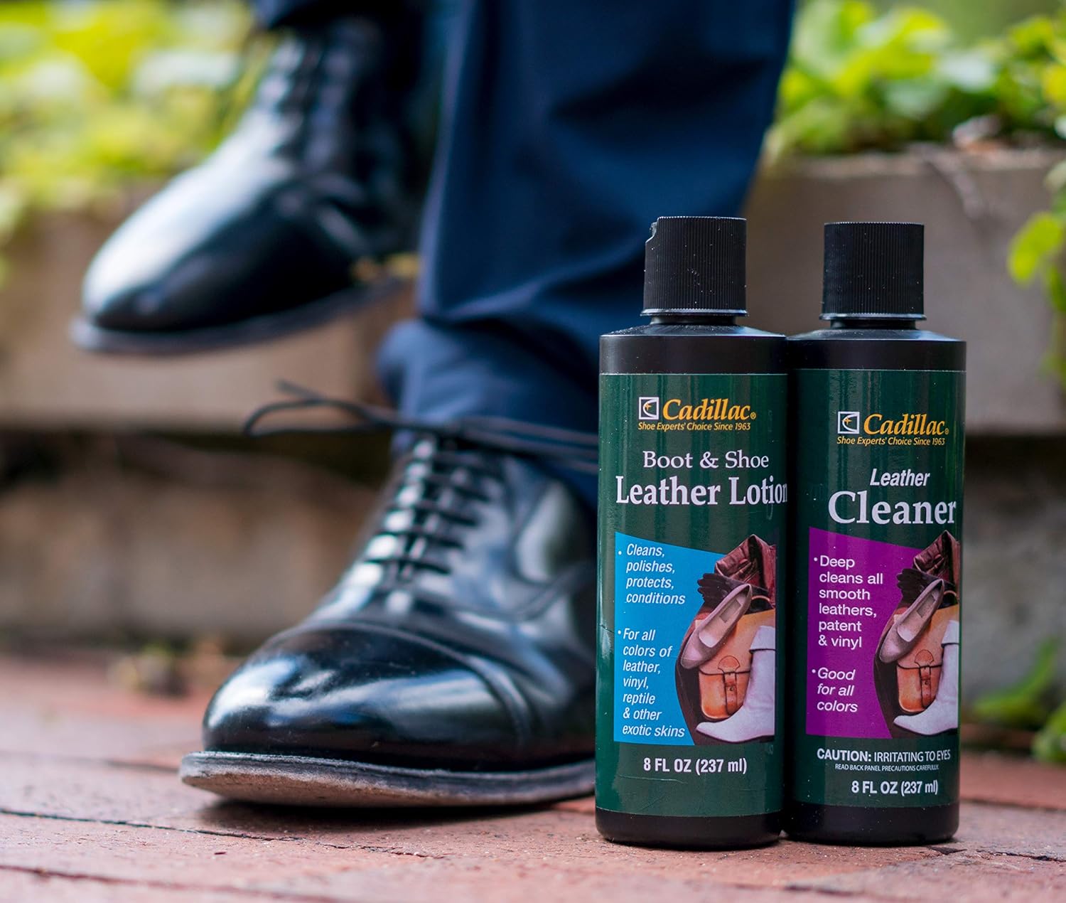 Cadillac Leather Cleaner - Great for Shoes, Boots, Handbags, Car Upholstery, Furniture- Removes Surface Dirt, Grime, Salt and More From Finished Leathers - Image 3