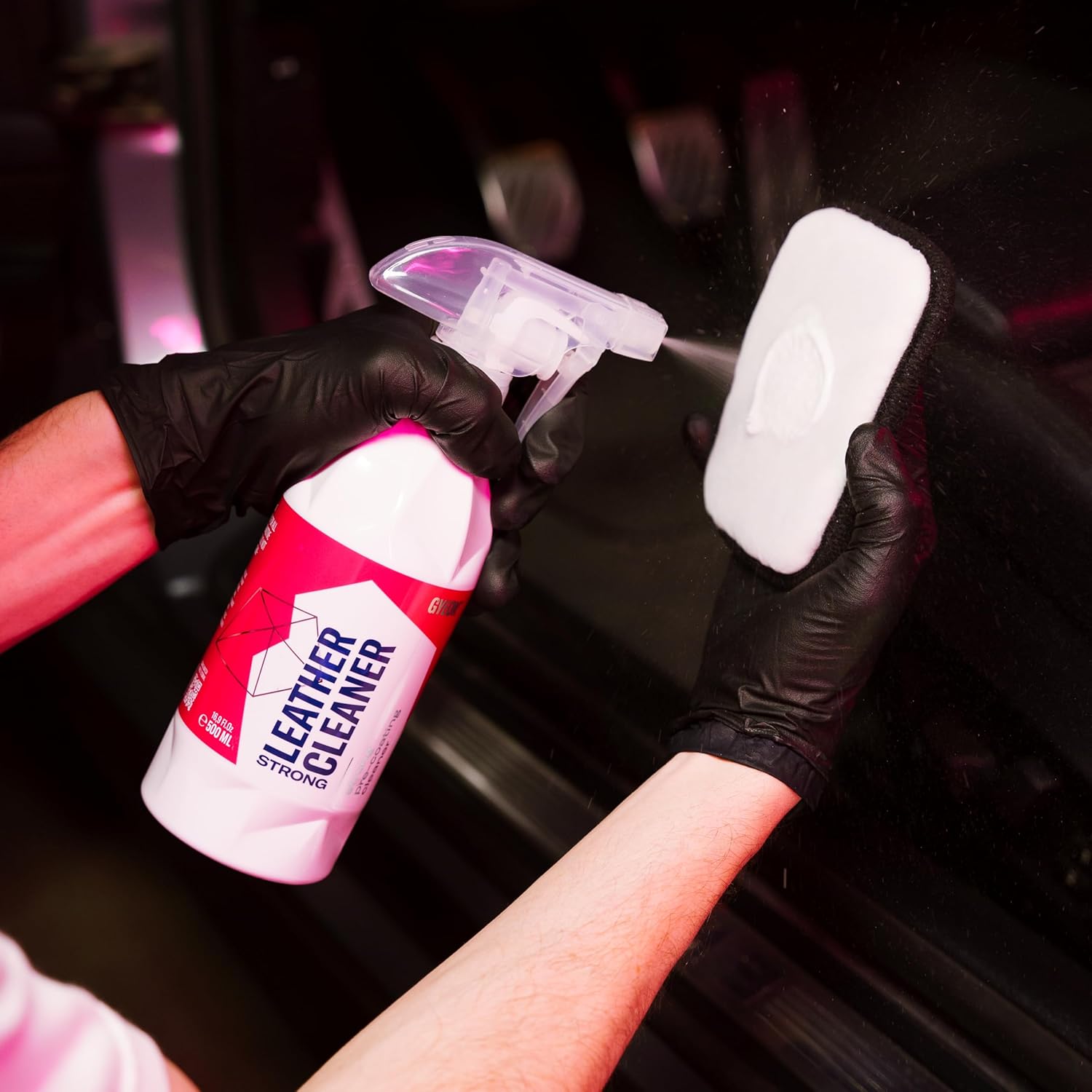 Alternative view of GYEON LeatherCleaner Strong Deep Cleaning Pre‑Coating Leather Cleaner for Cars Removes Oil Dirt Discoloration Interior Safe Matte Finish Surface Prep for Coating Strong Automotive Leather Treatment