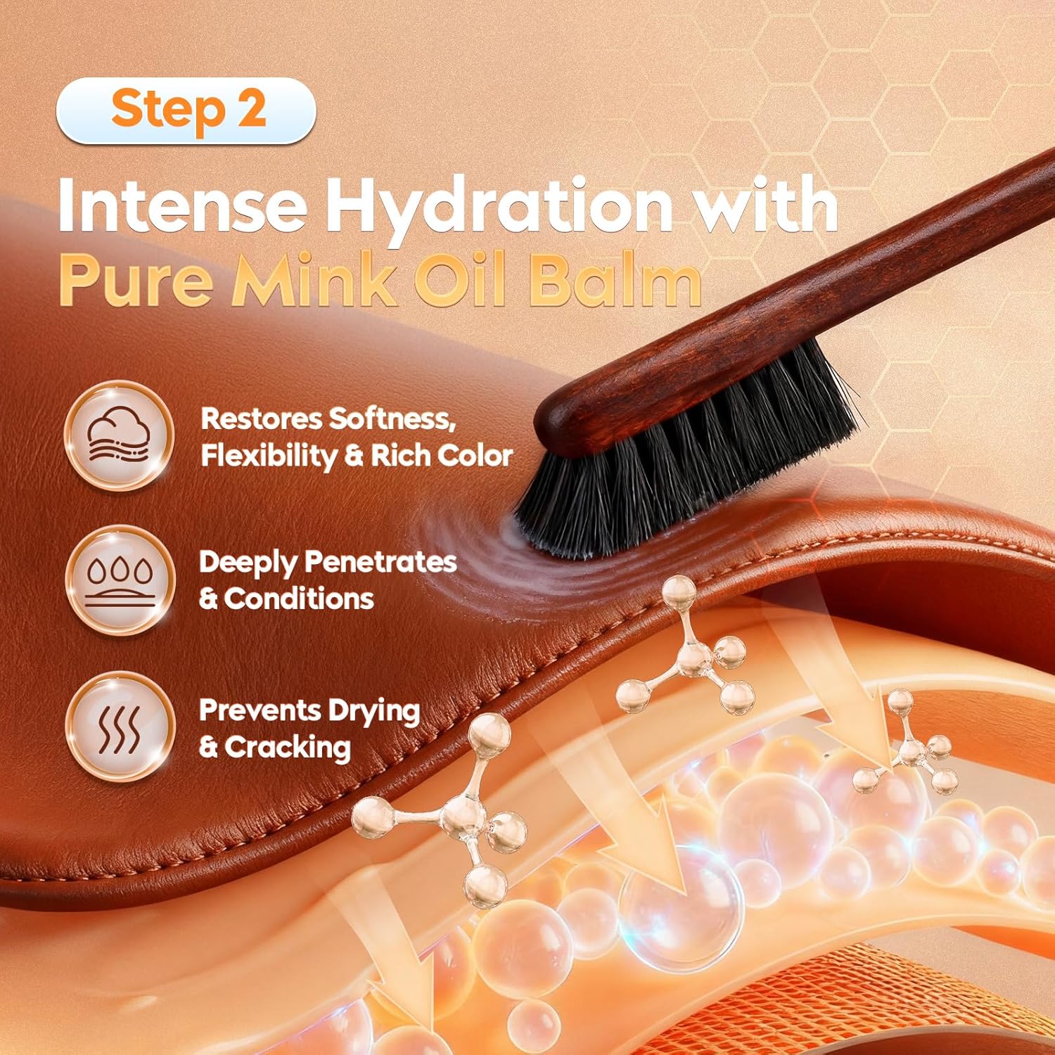 Alternative view of LANBEIDE Leather Boot Care Kit, Boot Cleaning & Shine Kit – Includes Saddle Soap, Mink Oil Conditioner, Waterproofing Wax, and Brushes for Men & Women Cowboy Boots