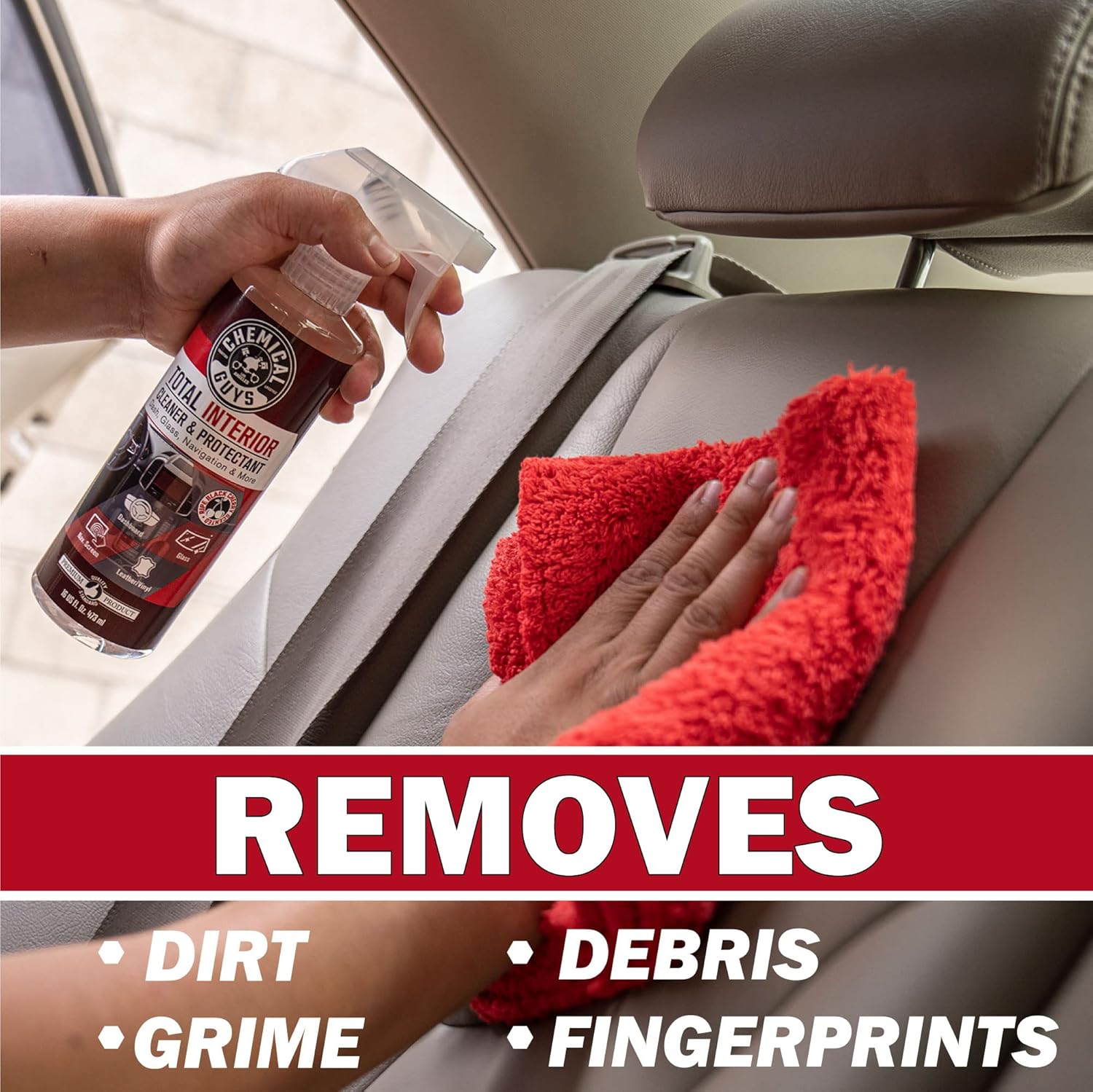 Alternative view of Chemical Guys Total Interior Cleaner & Protectant - Black Cherry, Car Cleaning Spray, Cleans and Protects Leather, Vinyl, Plastic, Rubber, and Glass, Safe for Trucks, SUVs, Jeeps, RVs & More - 16 oz