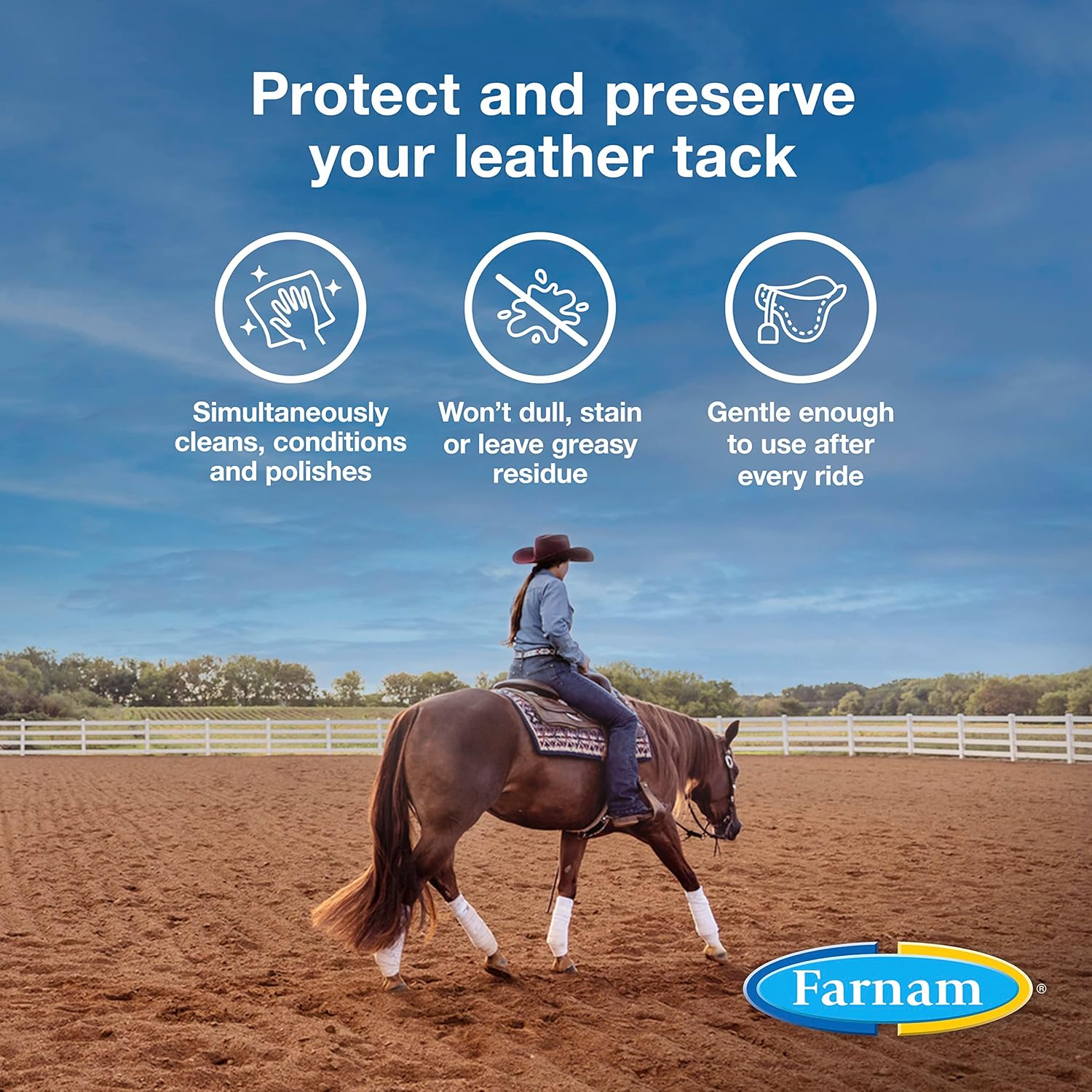 Alternative view of Farnam Leather New Easy-Polishing Glycerine Saddle Soap and Leather Saddle Cleaner, Protects and Preserves Leather, Cleans, Conditions and Polishes, 16 Oz.