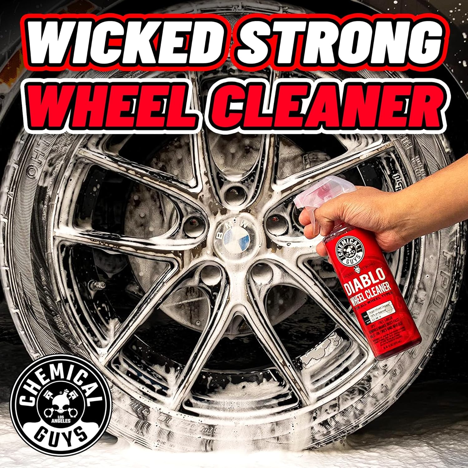 Chemical Guys Diablo Wheel Cleaner Spray - 2 Pack 16 oz Bottles, Safe on All Wheel & Rim Finishes, Sprayable Formula Removes Brake Dust, Dirt & Grime, Car Care for Trucks, SUVs, Motorcycles & RVs