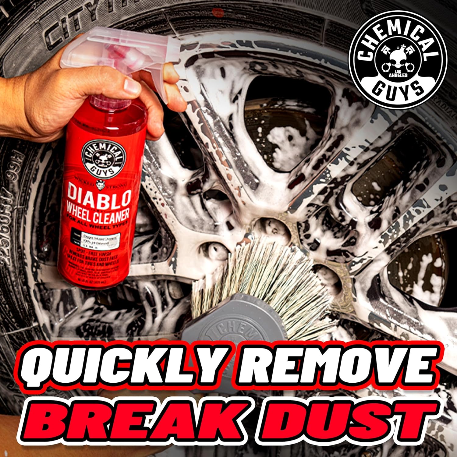 Alternative view of Chemical Guys Diablo Wheel Cleaner Spray - 2 Pack 16 oz Bottles, Safe on All Wheel & Rim Finishes, Sprayable Formula Removes Brake Dust, Dirt & Grime, Car Care for Trucks, SUVs, Motorcycles & RVs