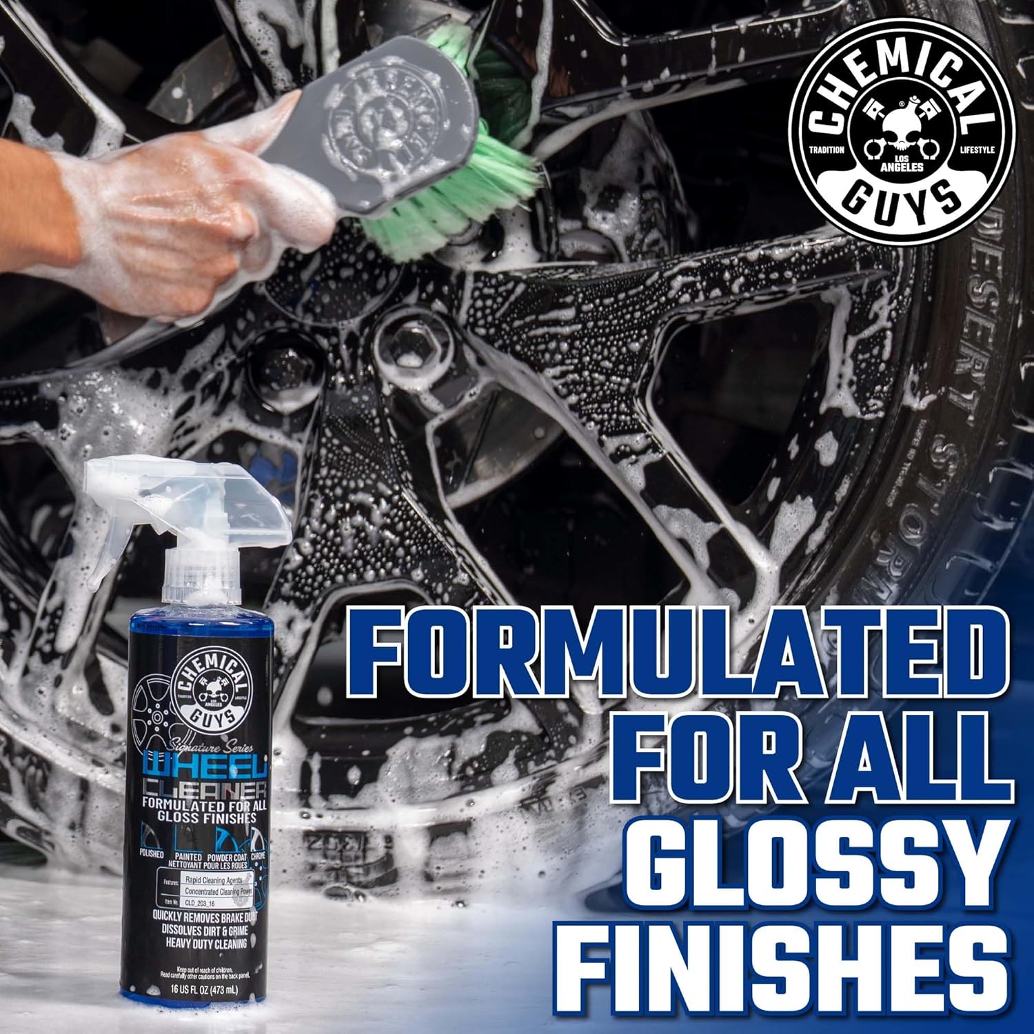 Alternative view of Chemical Guys Wheel Cleaner Spray Signature Series - Safe for Gloss Finishes, Chrome, Painted, Powder-Coated, and Clear-Coated Wheels - Removes Brake Dust and Road Grime - 16 oz