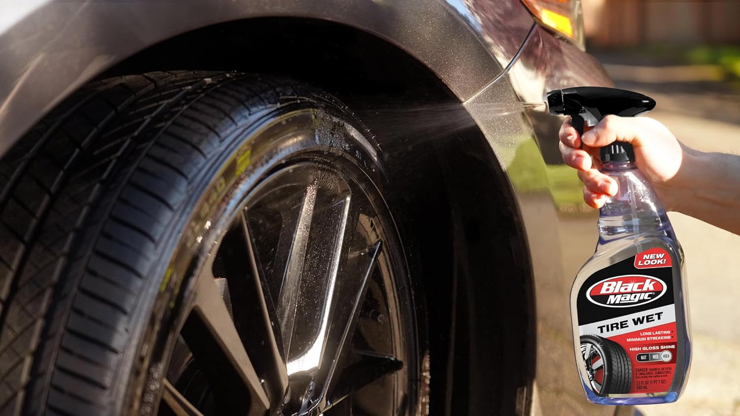 Alternative view of Black Magic 120217 Tire Wet, 23oz (Pack of 2) - Specially Formulated Tire Shine Applicator Cleaner to Keep Them Looking Wet, Black, and Glossy with One Quick Spray u2013 Long-Lasting Protection for Tires