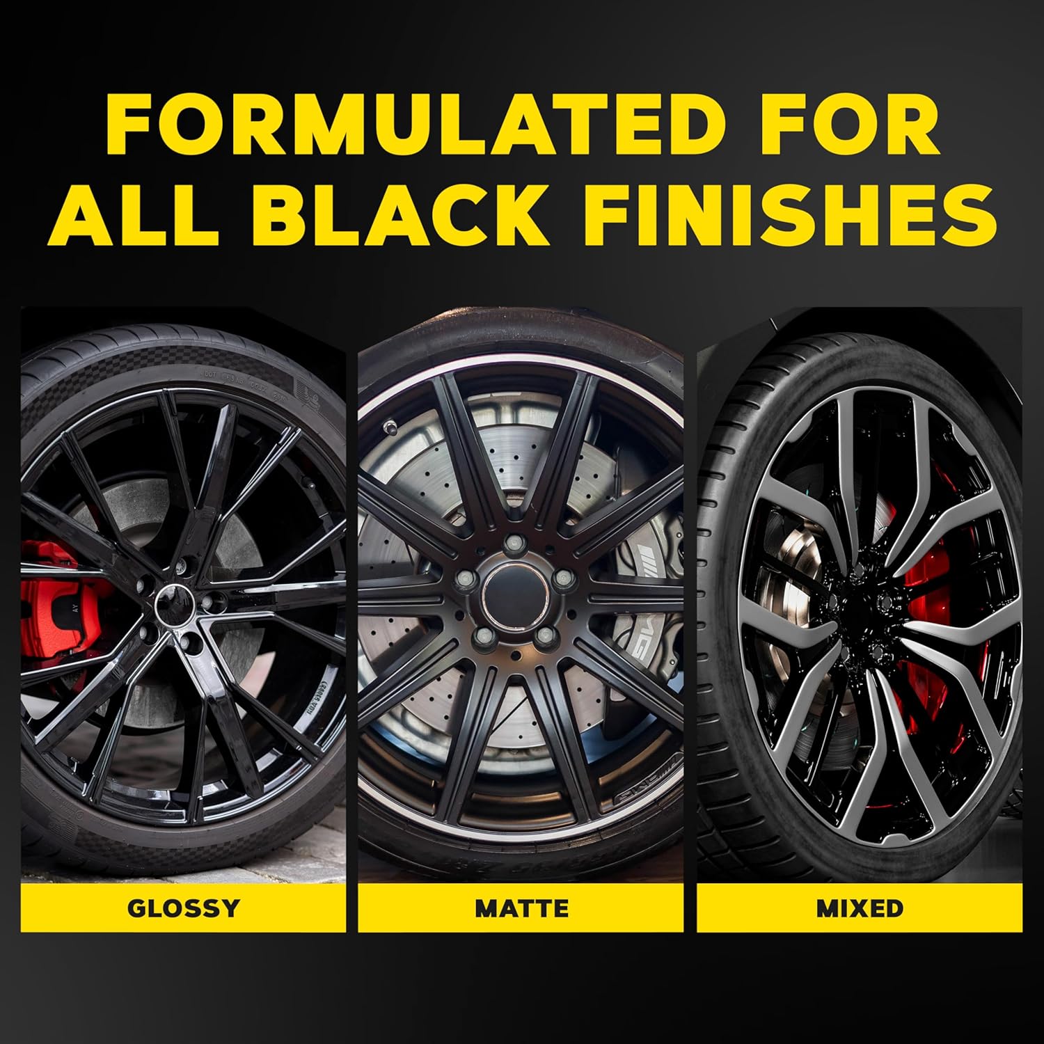 Alternative view of Meguiar's Hot Rims Black Wheel Cleaner, Deep Foaming Gel Specially Formulated to Effectively Clean Matte, Gloss, Satin, and Chrome Black Wheels, 24 Oz Spray Bottle