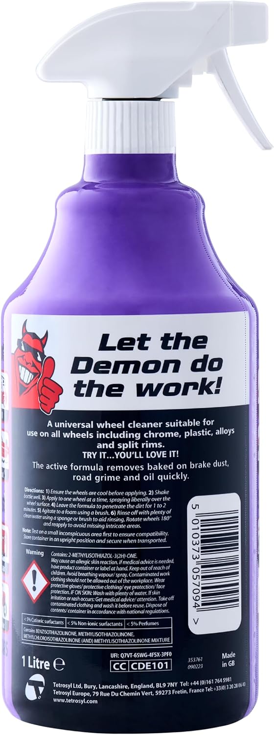 CarPlan Demon Wheels 34 fl Oz (1L) - Fast Wheel Cleaner