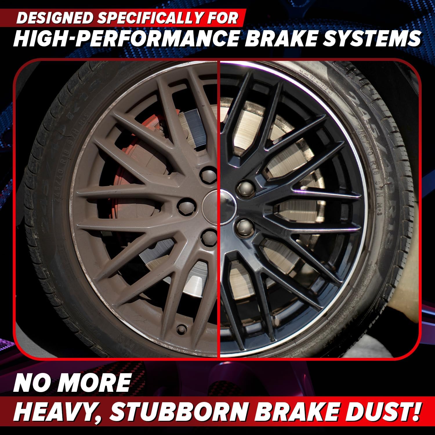 Alternative view of Carfidant Rim Reactor Wheel & Rim Cleaner Spray u2013 Removes Brake Dust & Grime - Thick Gel, Dilutable - pH Neutral, Non-Acidic Tire Cleaner - Safe for Chrome, Black, Painted & Alloy Wheels - 16 fl oz