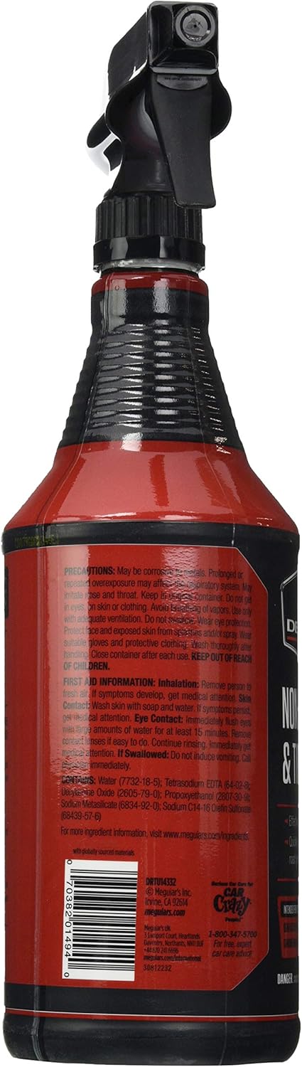 Meguiar's Non Acid Wheel & Tire Cleaner, Drtu14332, 32 oz, 6 Bottles/Case - Image 4