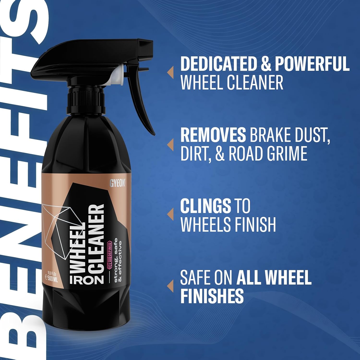GYEON Iron Wheel Cleaner Redefined u2013 Acid-Free Gel Formula for Brake Dust & Iron Removal u2013 Safe on All Wheel Finishes and Rim Types u2013 Professional Grade Wheel Cleaning Spray