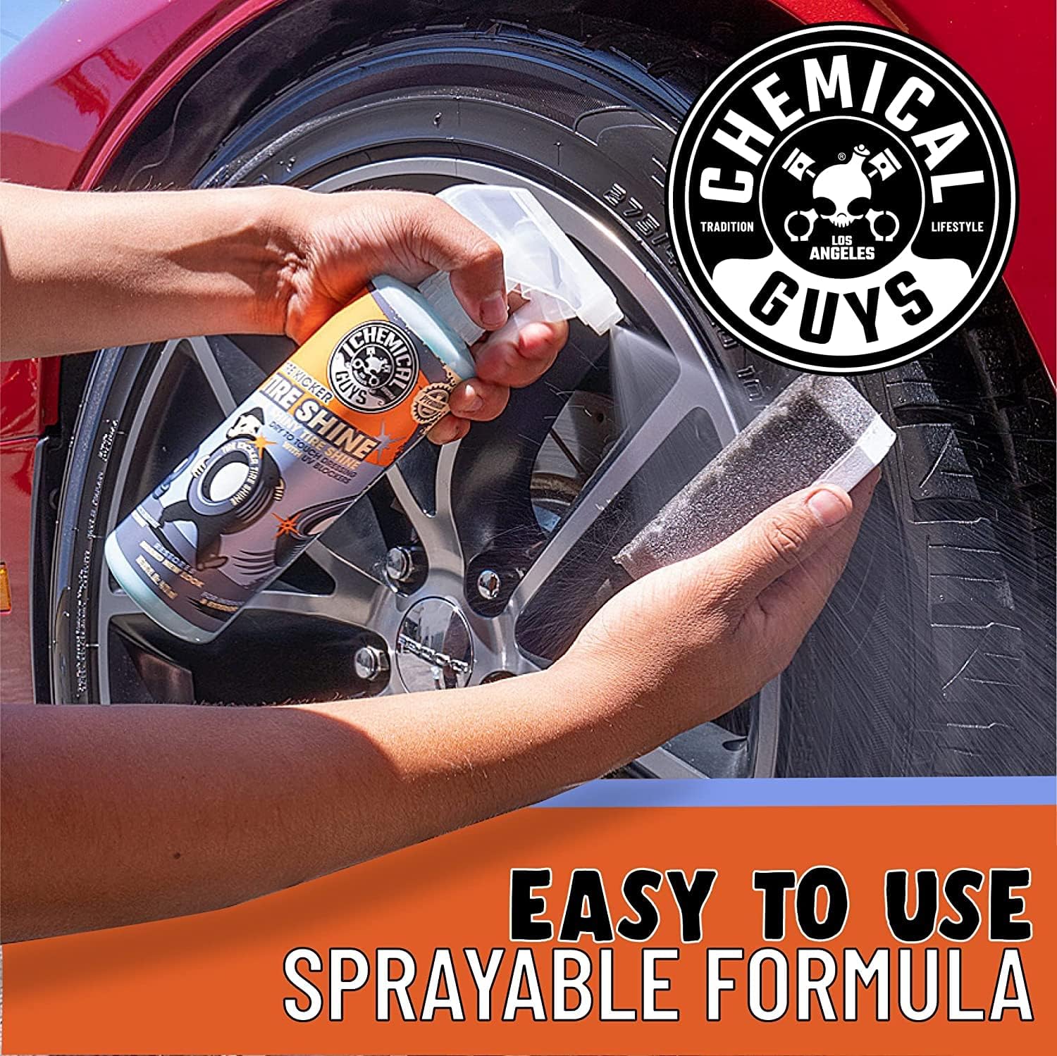 Chemical Guys Tire Kicker Sprayable Extra Glossy Tire Shine Spray, Dry-to-Touch Dressing - Restores Wet Look to Rubber, Vinyl, and Plastic, Safe for Cars, Trucks, Motorcycles, RVs, and More - 16 oz - Image 3