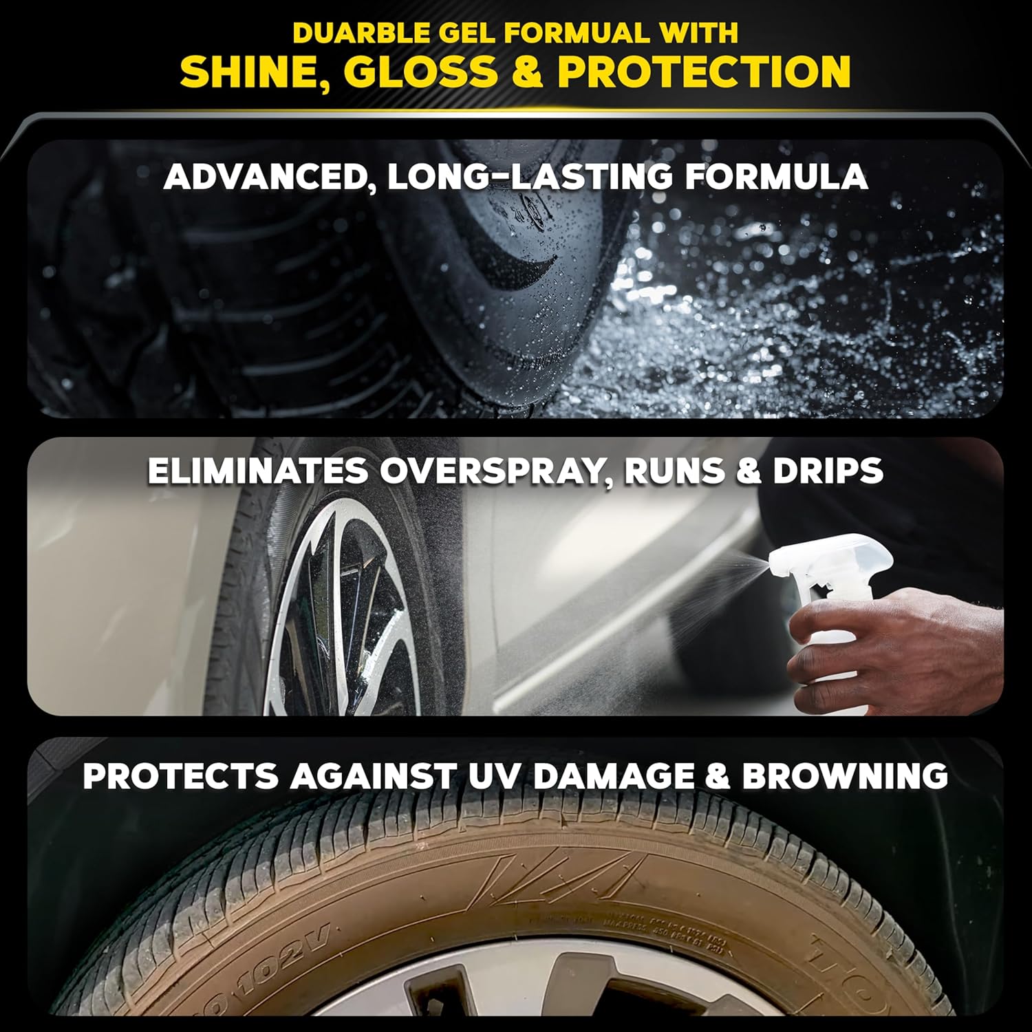 Alternative view of Meguiar's G7516 Endurance Tire Gel, Premium Tire Gel for a Lasting Glossy Shine - 16 Oz Bottle, PURPLE