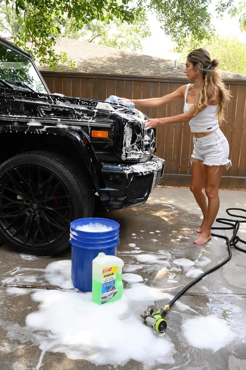 Rain-X 620191 Foaming Car Wash - 100 fl oz. High-Foaming, Concentrated Formula For Greater Cleaning Action, Safely Lifting Dirt, Grime And Residues For An Exceptional Clean