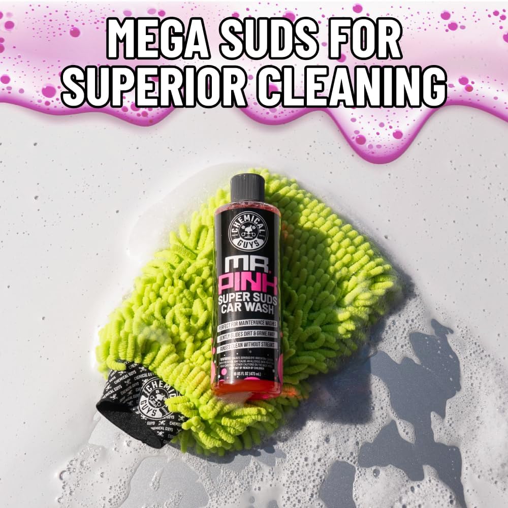 Chemical Guys Mr. Pink Car Wash Soap - 128 oz Super Suds Foaming Car Wash Soap for Cannon, Blaster, or Bucket Washing - pH Balanced, Safe on Wax, Sealant, Ceramic, and Clear Coat Finishes