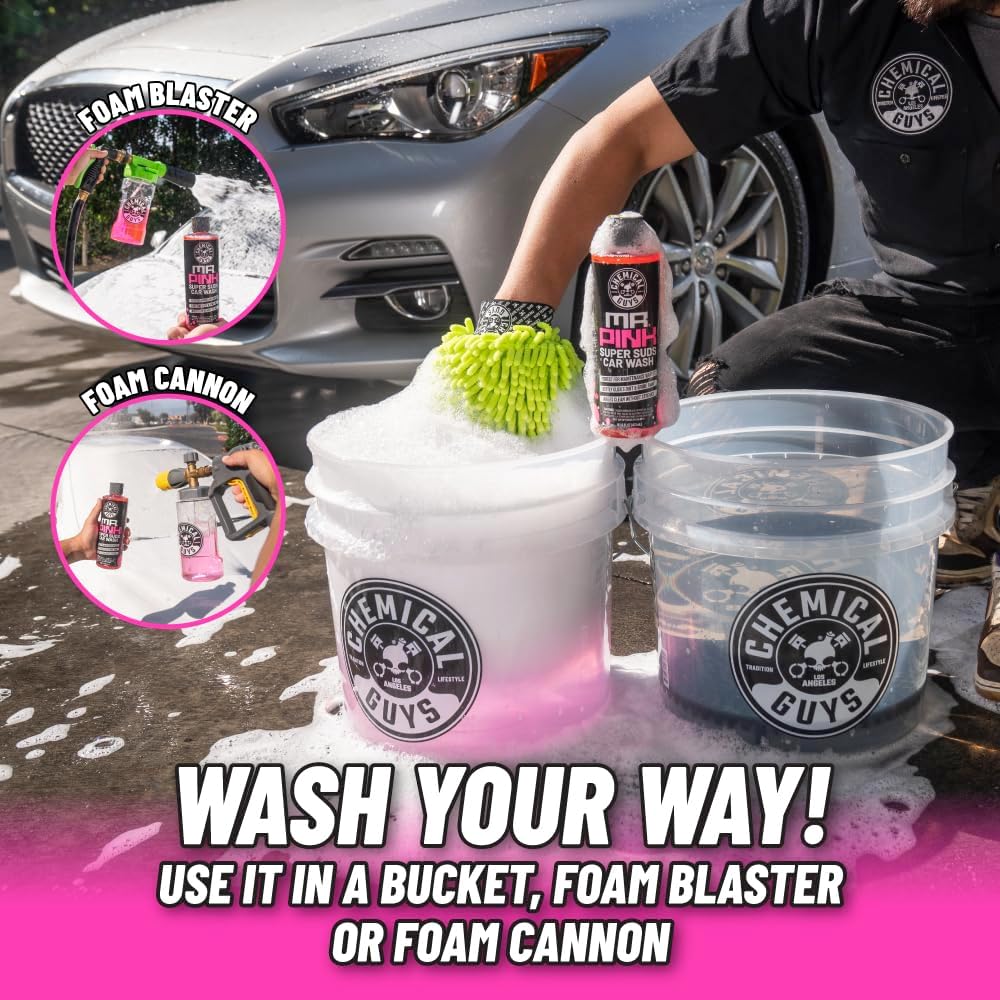 Alternative view of Chemical Guys Mr. Pink Car Wash Soap - 128 oz Super Suds Foaming Car Wash Soap for Cannon, Blaster, or Bucket Washing - pH Balanced, Safe on Wax, Sealant, Ceramic, and Clear Coat Finishes
