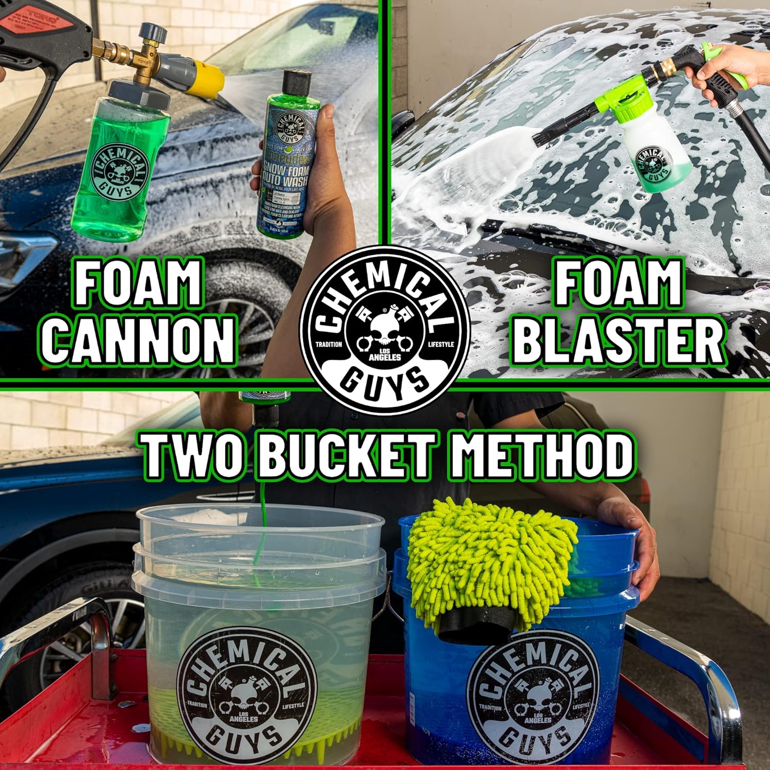 Chemical Guys Car Wash Soap for Foam Cannon or Bucket, Honeydew Snow Foam Car Wash Soap for Trucks, Motorcycles, RVs & More, Super Suds, Honeydew Scent - 64 oz (Half Gallon)