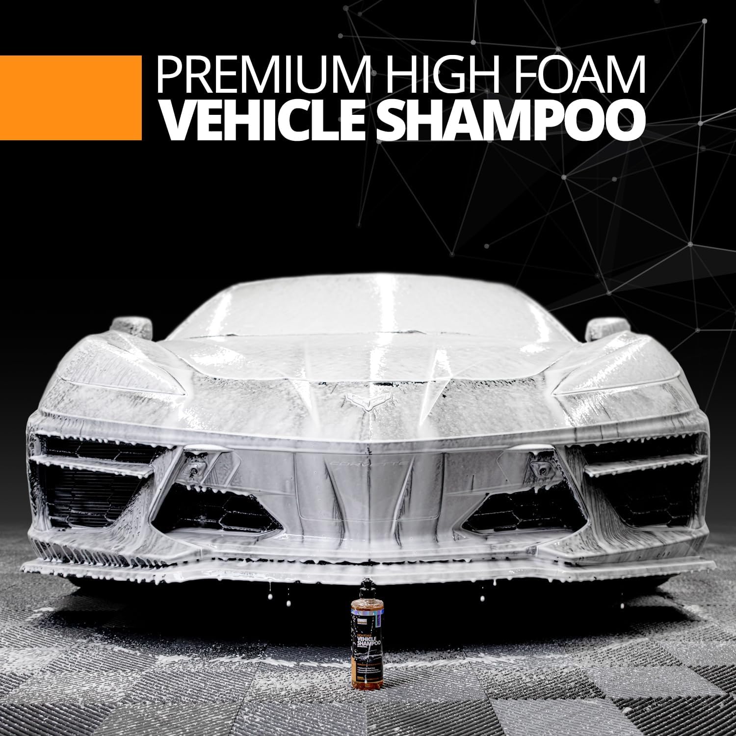 CERAKOTE High Foam Vehicle Shampoo (16 oz) u2013 pH Neutral Premium Car Wash Soap for FoamCannon, SnowFoam, Pressure Washer & Hand Wash u2013 Ceramic Coating Prep & Maintenance u2013 Citrus Scent u2013 Maximum Suds