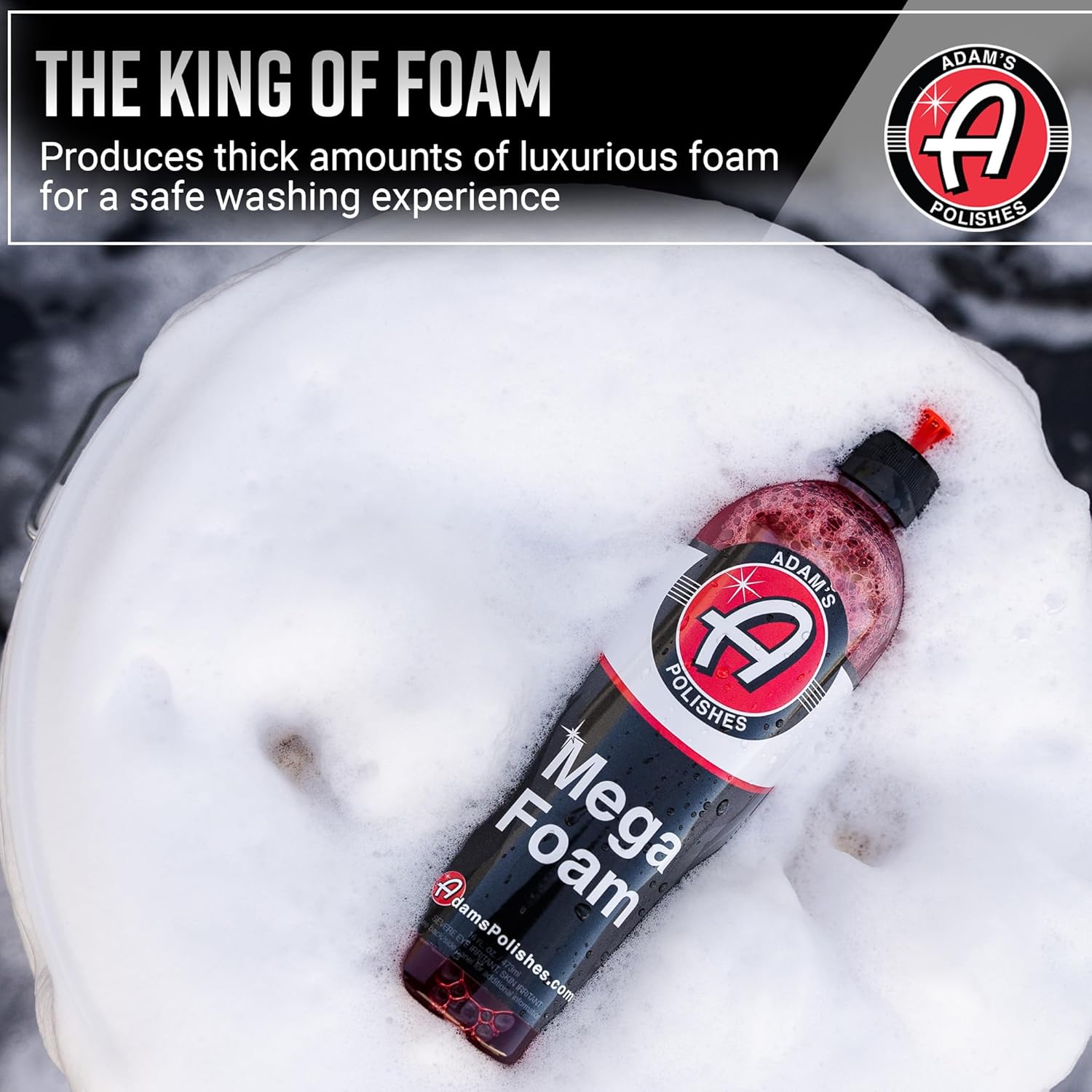Alternative view of Adamu2019s Mega Foam (16oz) - pH Neutral Car Soap For Car Washing, Concentated For Wash Bucket, Foam Gun, Won't Strip Car Wax or Ceramic Coatings