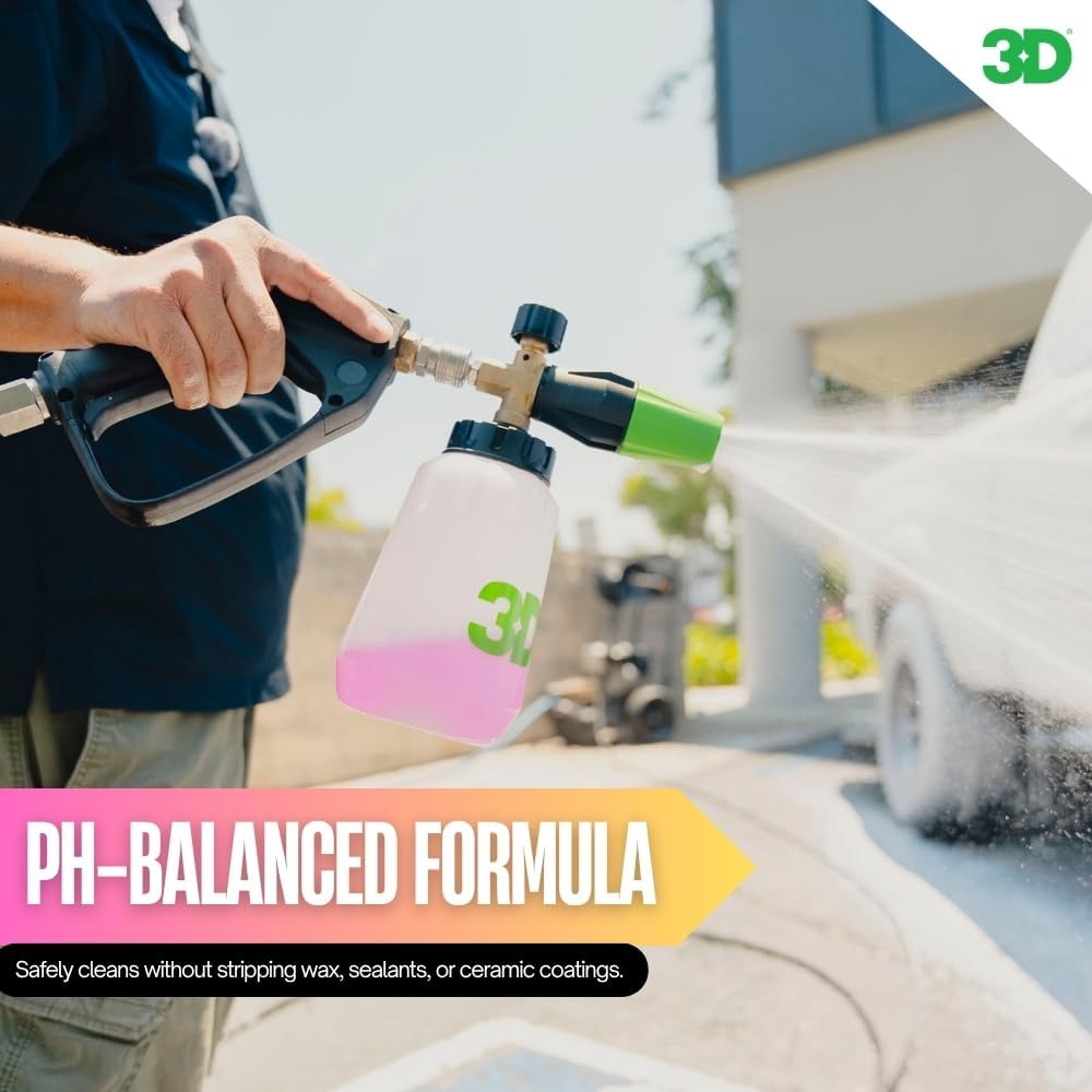 Alternative view of 3D Pink Car Soap u2013 1 Gallon |pH Neutral Car Wash Soap with High Suds & Cherry Scent | Scratch-Free, High Gloss Shine | Safe on Wax & Sealants | Weekly Car Care