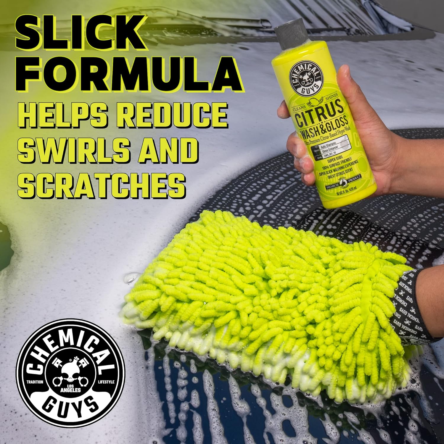 Alternative view of Chemical Guys Citrus Wash & Gloss Foaming Car Wash Soap - High Suds Formula Foam Cannon Soap for Foam Blasters, or Bucket Washes - Safe on Paint, Clear Coat, and Wax, Citrus Scent - 16 oz