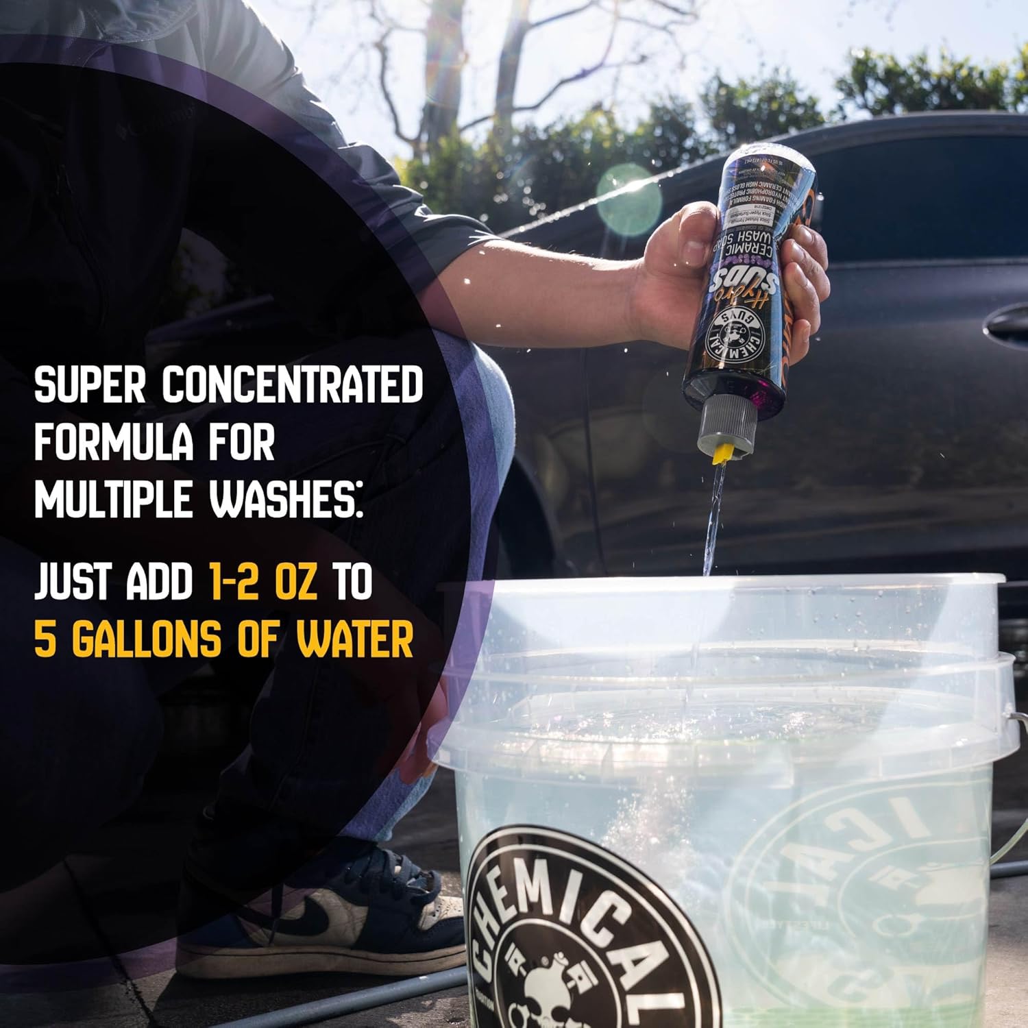 Chemical Guys HydroSuds Ceramic SiOu2082 Shine High Foaming Car Wash Soap - Foam Cannon Soap, Works with Foam Guns or Bucket Washes for Cars, Trucks, Motorcycles, RVs, and More, Berry Scent - 16 oz - Image 4