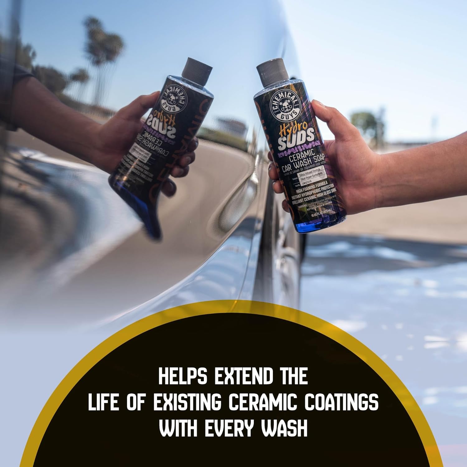 Chemical Guys HydroSuds Ceramic SiOu2082 Shine High Foaming Car Wash Soap - Foam Cannon Soap, Works with Foam Guns or Bucket Washes for Cars, Trucks, Motorcycles, RVs, and More, Berry Scent - 16 oz - Image 5