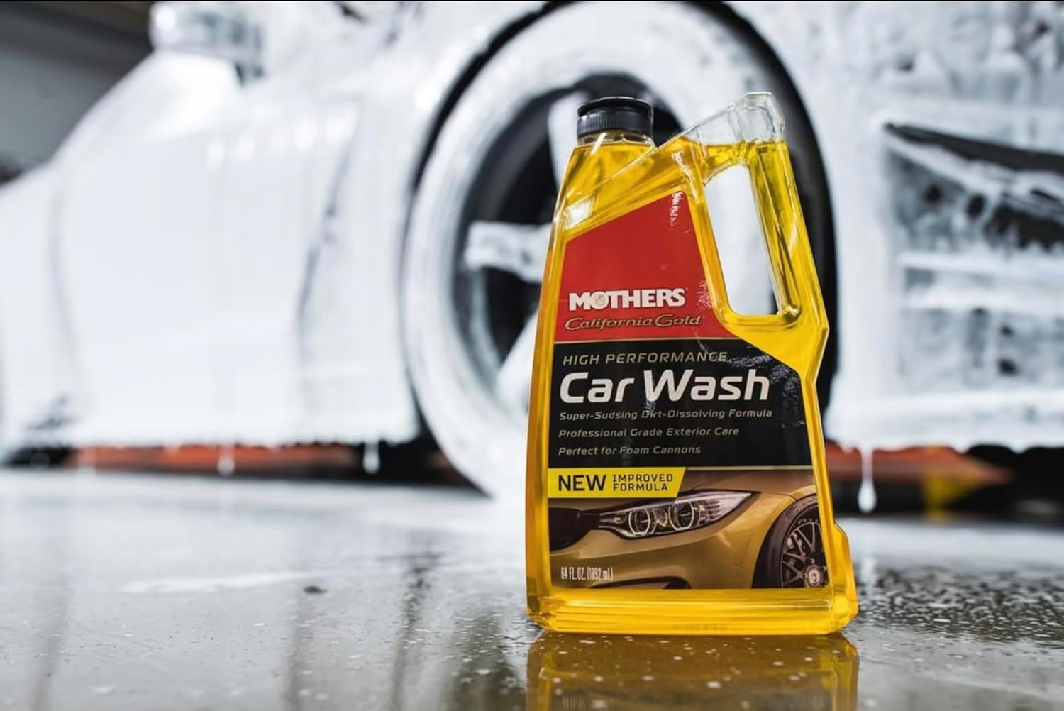 Alternative view of Mothers California Gold High Performance Car Wash, 64 oz. u2014 pH Balanced, Eco-Friendly, Super-Sudsy, Foam Cannon, Safely Cleans Without Stripping Wax, Sealant or Coating, Removes Dirt & Grime (05664)